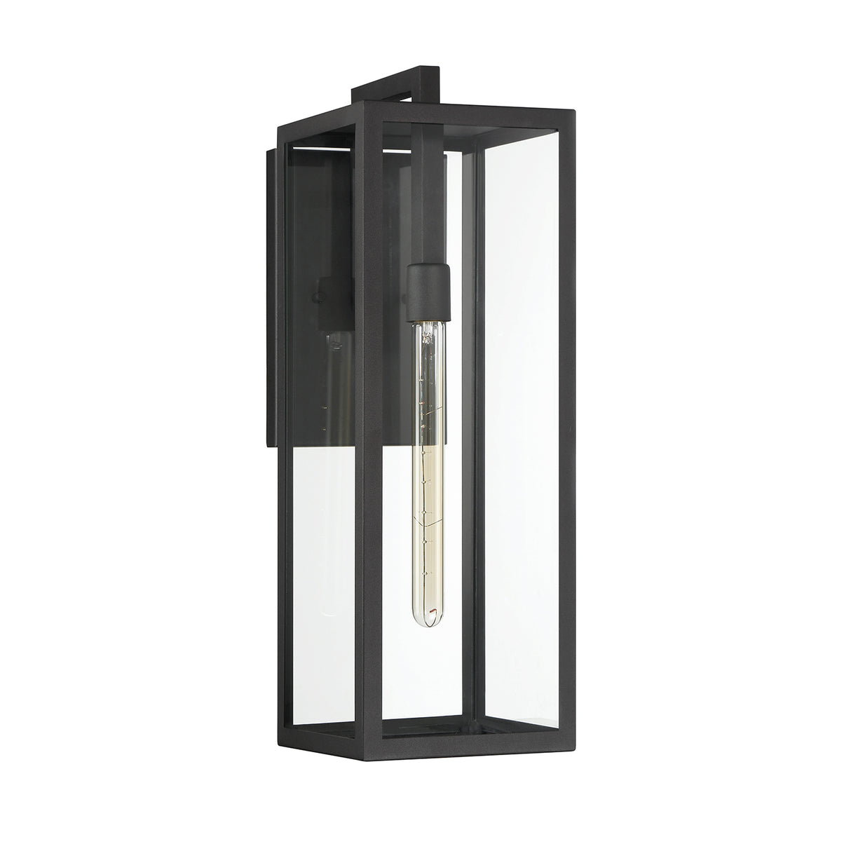 Sam Outdoor Wall Light, Large 24", Black