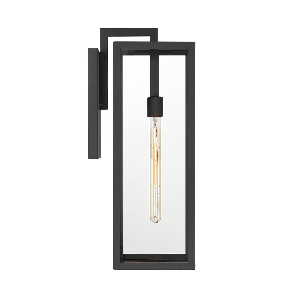 Sam Outdoor Wall Light, Large 24", Black