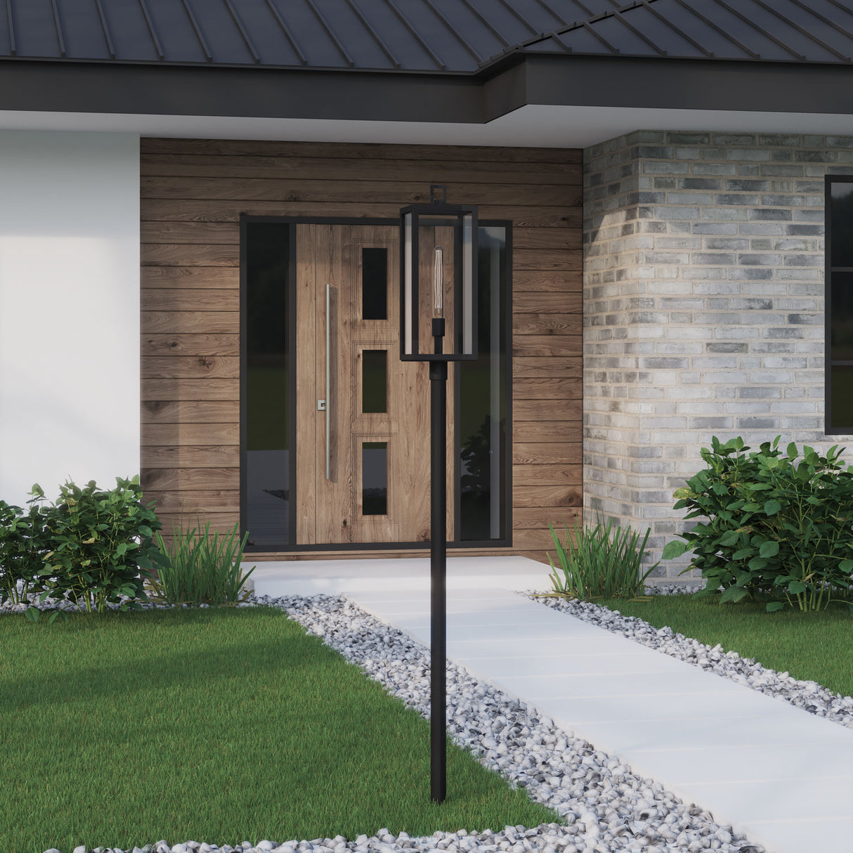 Sam Outdoor Post Light, 22" Black