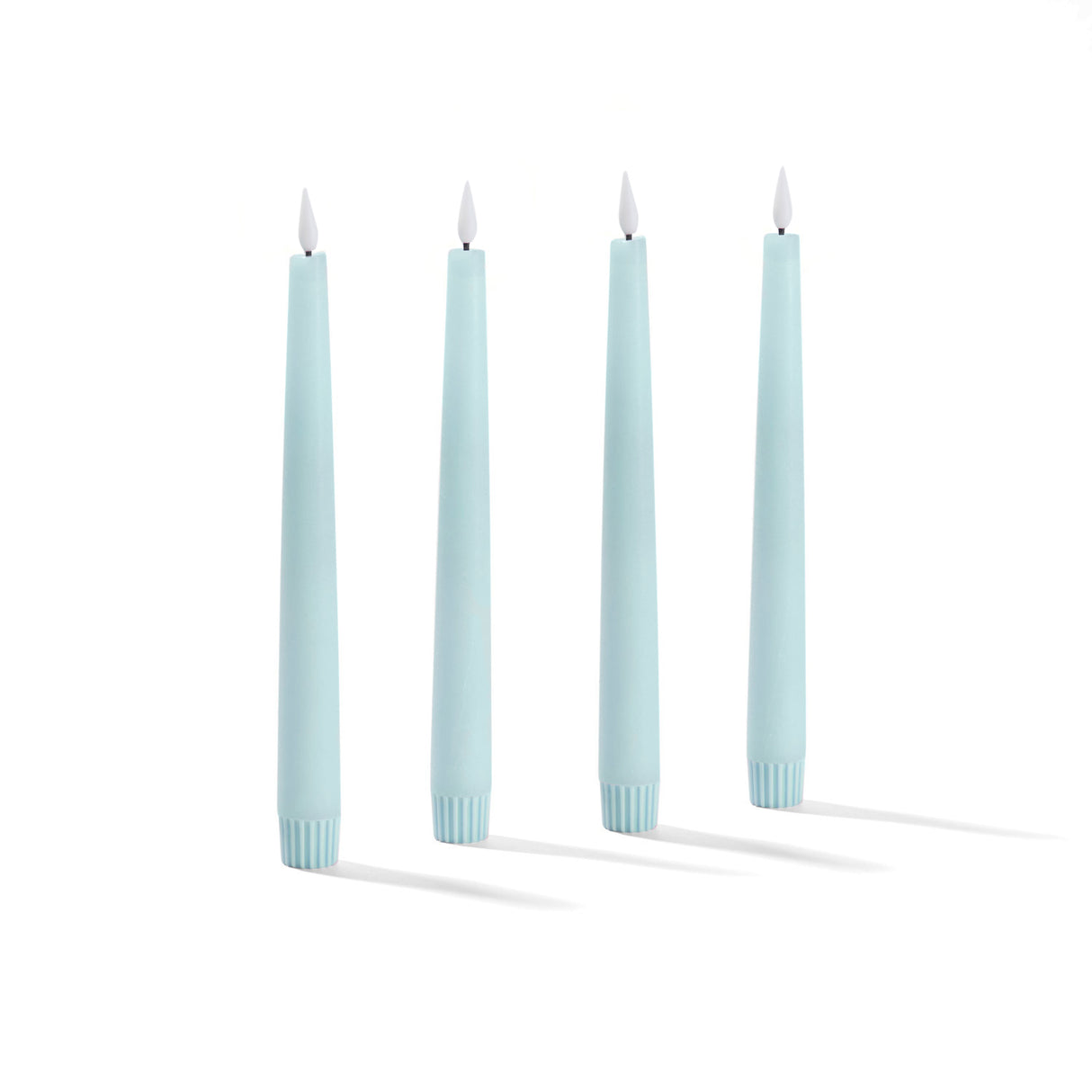 Infinity Wick Pastel Blue 9" Taper Candles, Set of 4