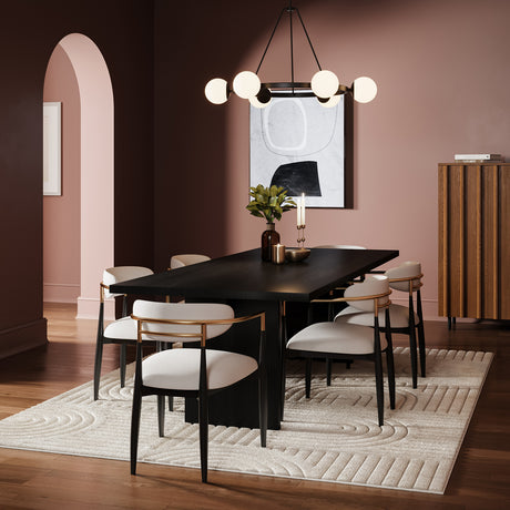 Castell 6 Globe Round Chandelier 36", Matte Black