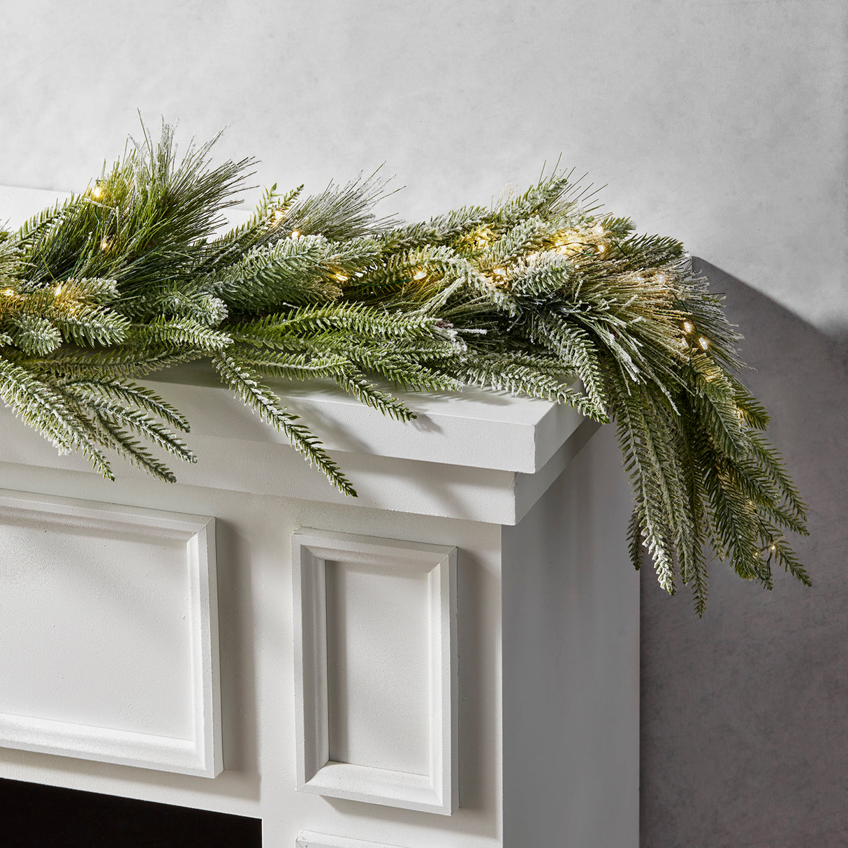 Cypress Winter Garland with 100 LEDs