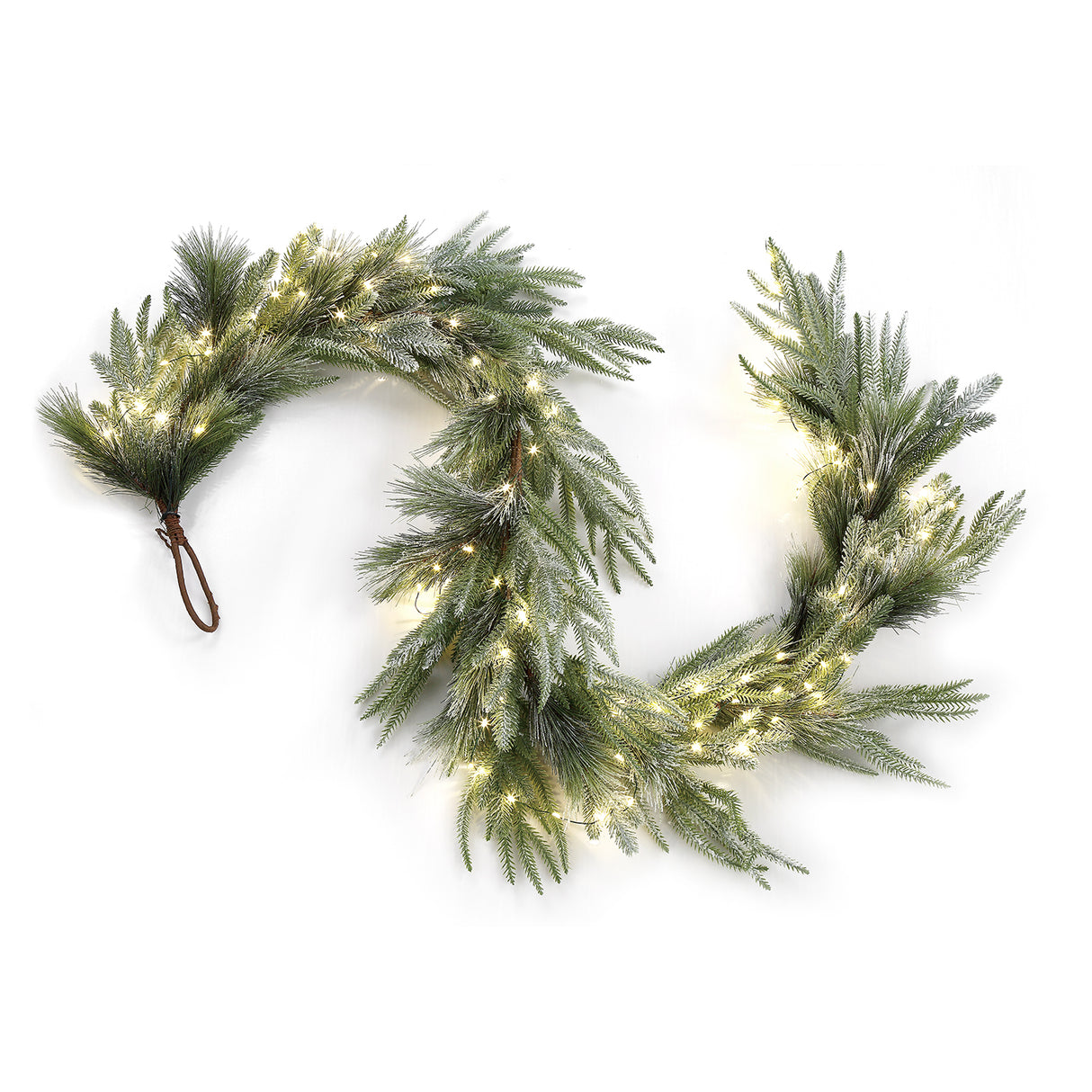 Cypress Winter Garland with 100 LEDs