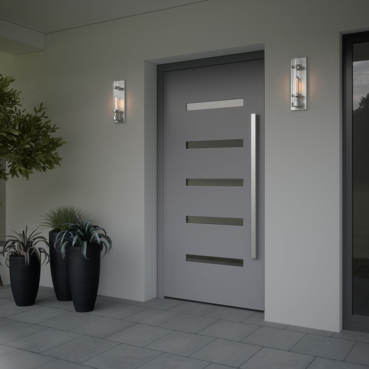 Glenn Outdoor Wall Light, Brushed Aluminum