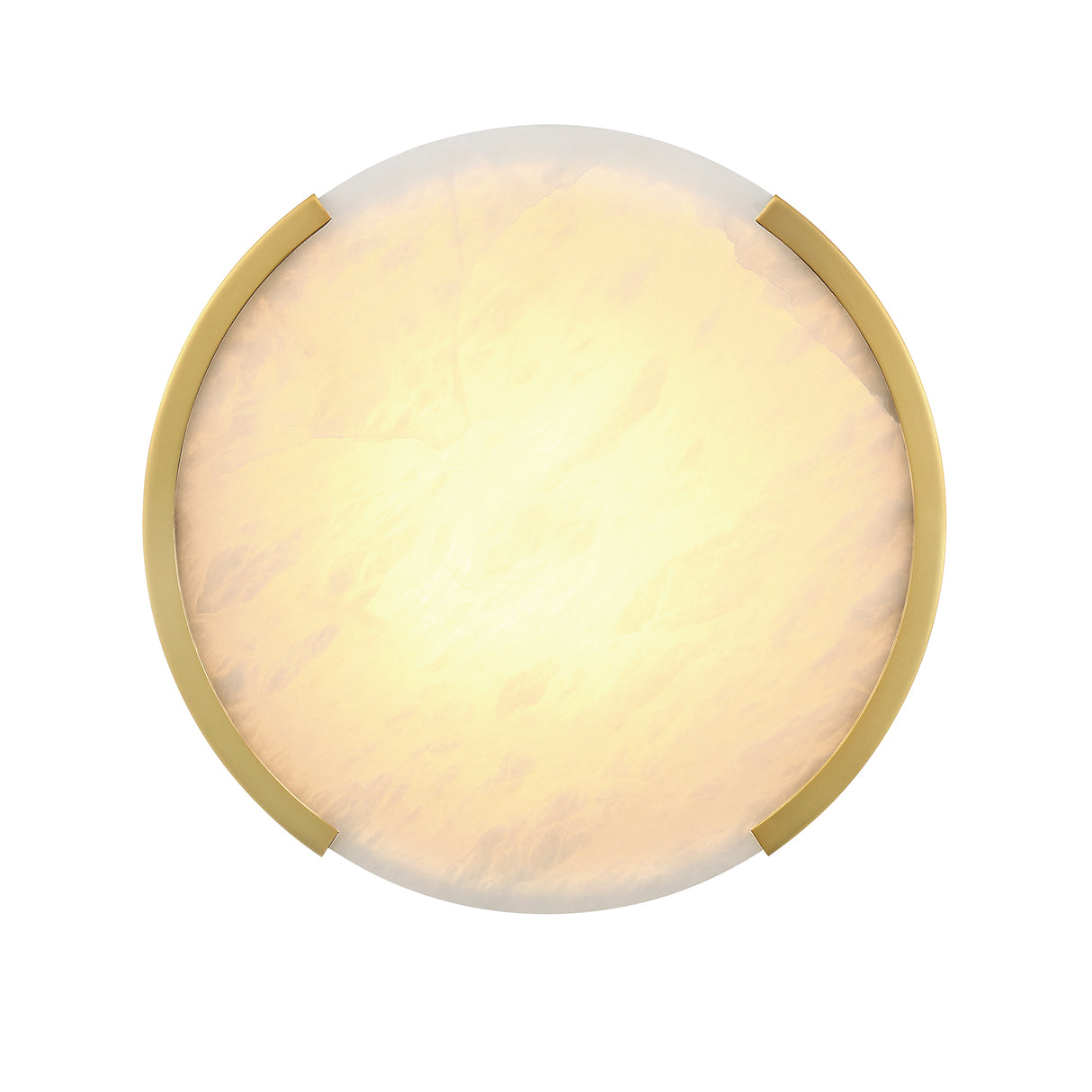 Joni LED Alabaster Flush Mount 14", Aged Brass