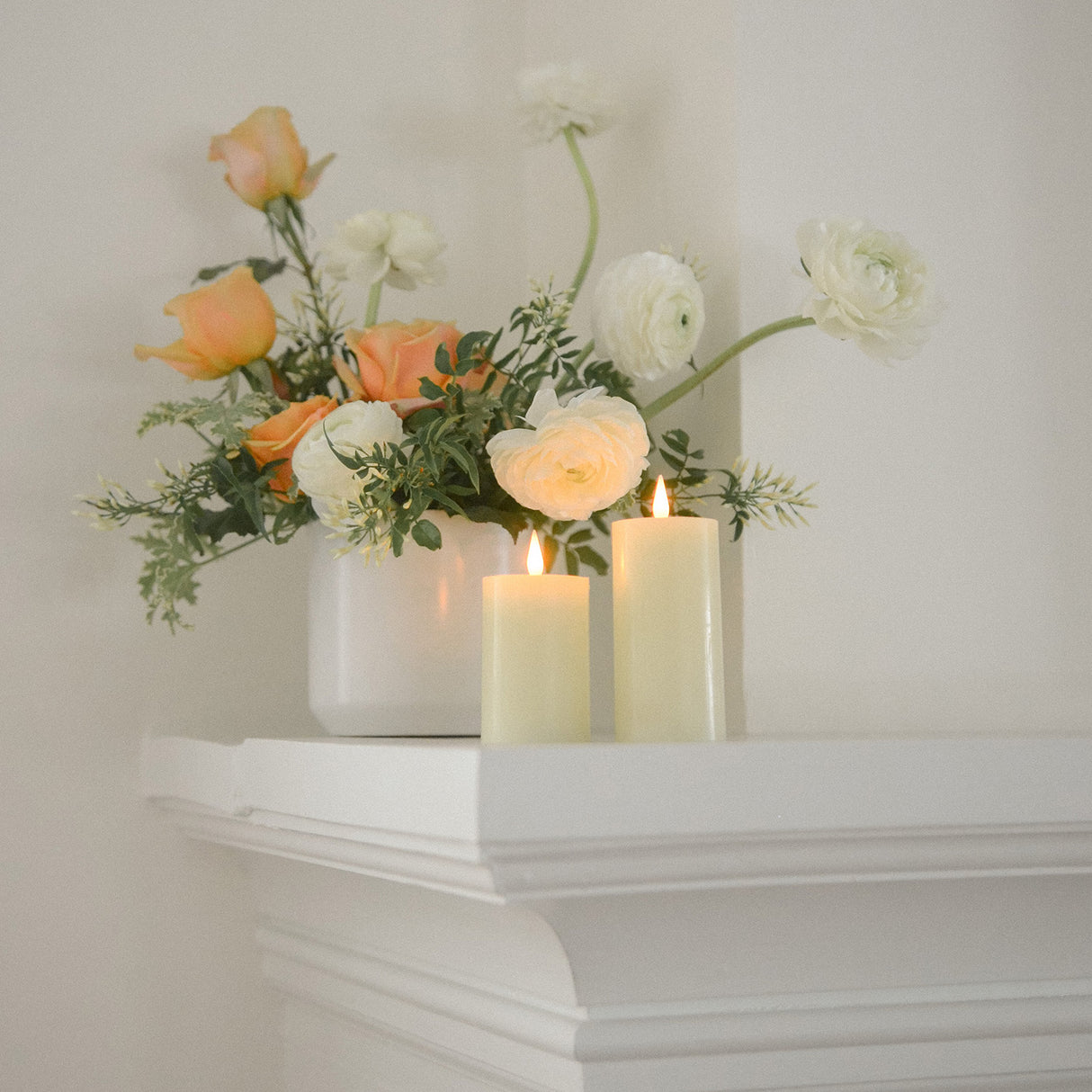 Infinity Wick Ivory Votive Candles, Set of 4