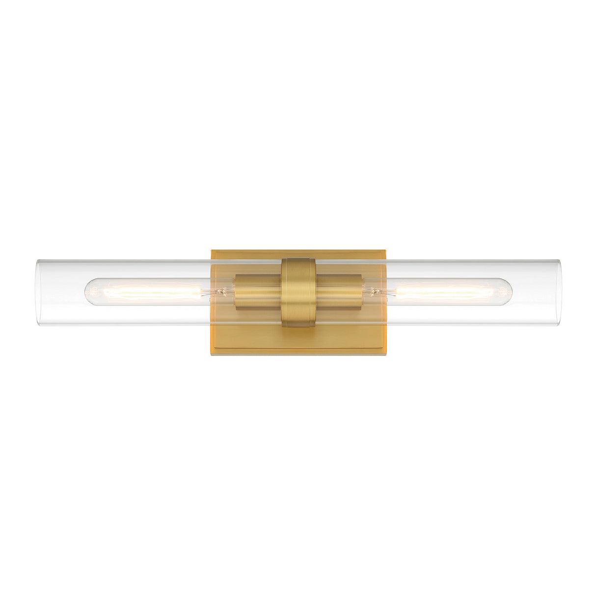 Sutton 2 Light Wall Sconce, Satin Brass
