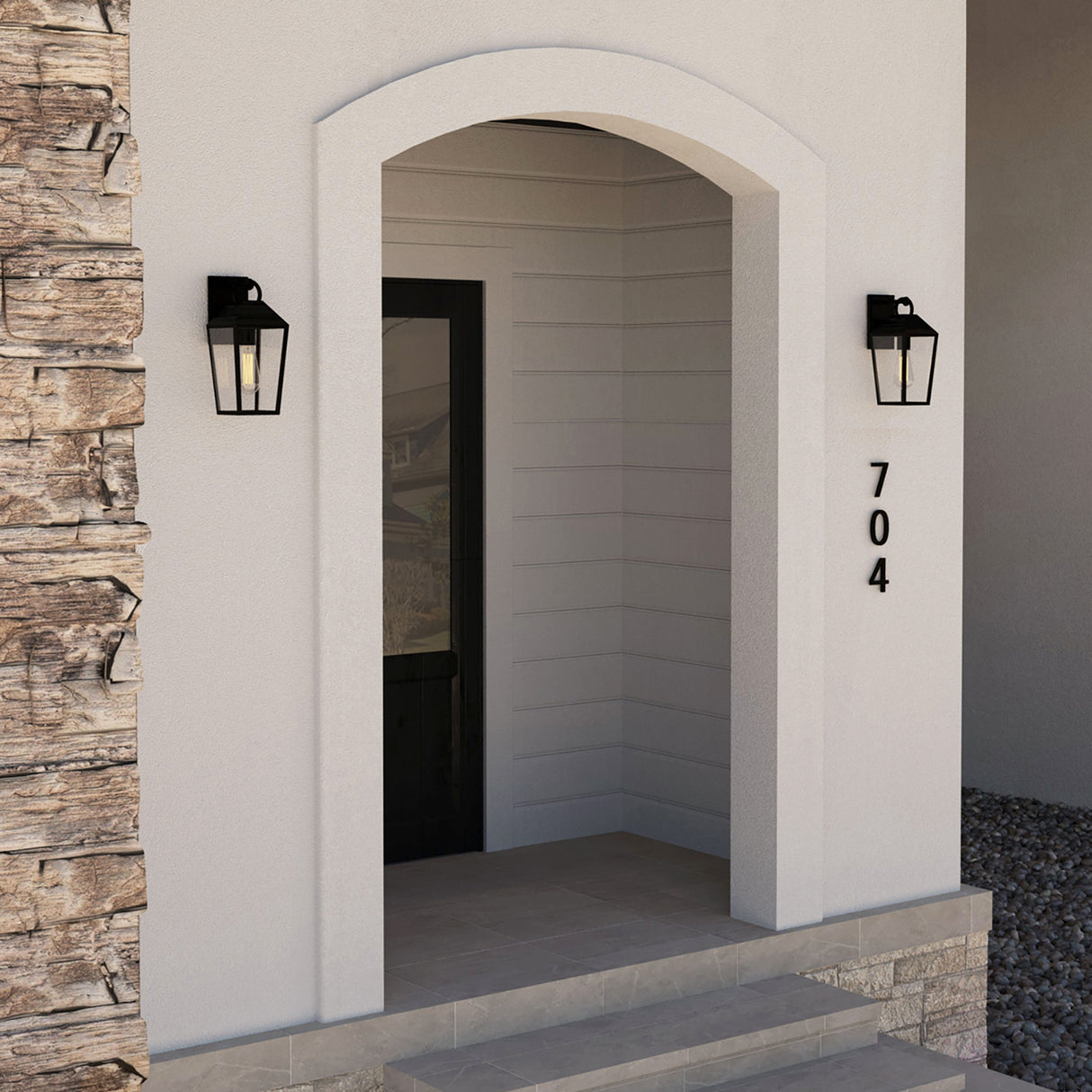 Cole Outdoor Wall Light, Small 13" Black