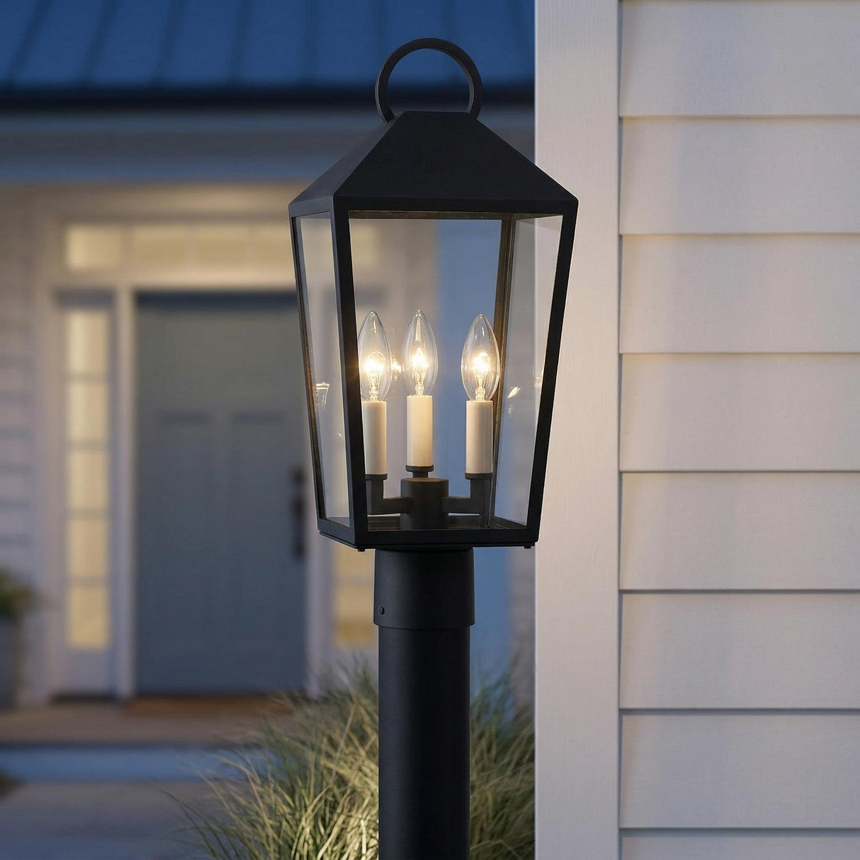 Cole Outdoor Post Light 19", Black