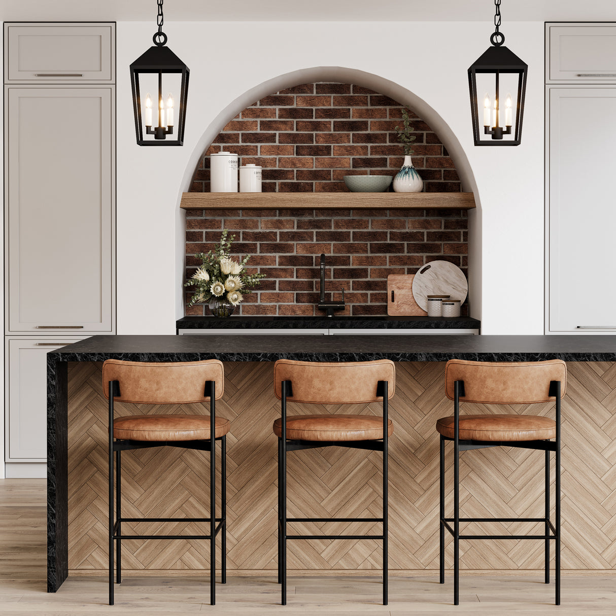 Cole Outdoor Hanging Light, Black