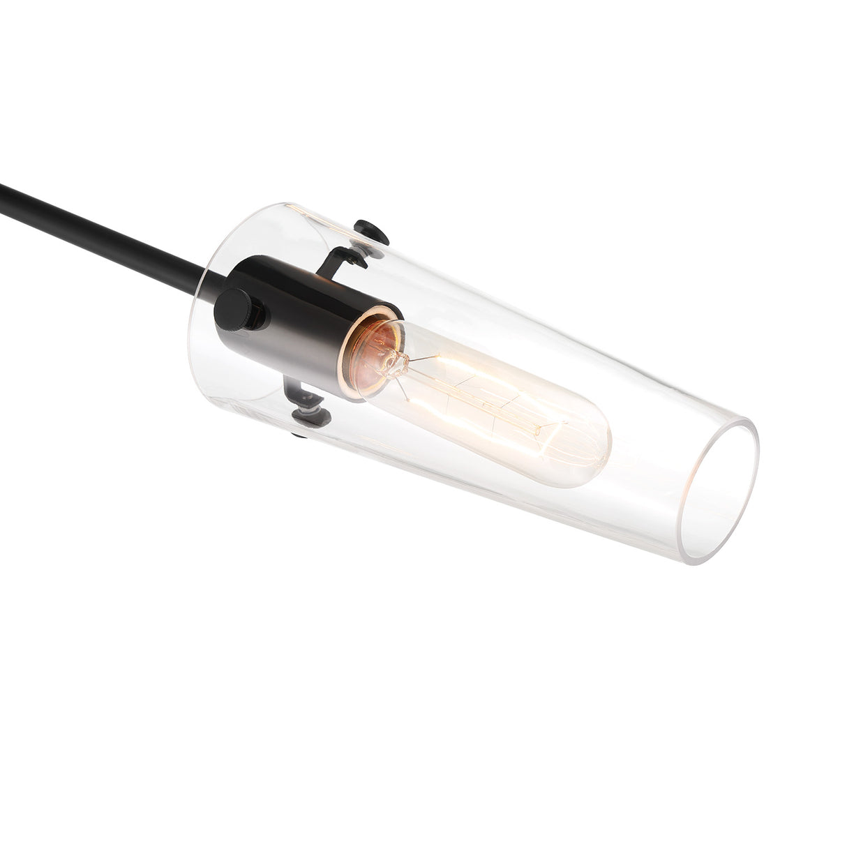 Open Box Mason 4 Light Chandelier, Matte Black