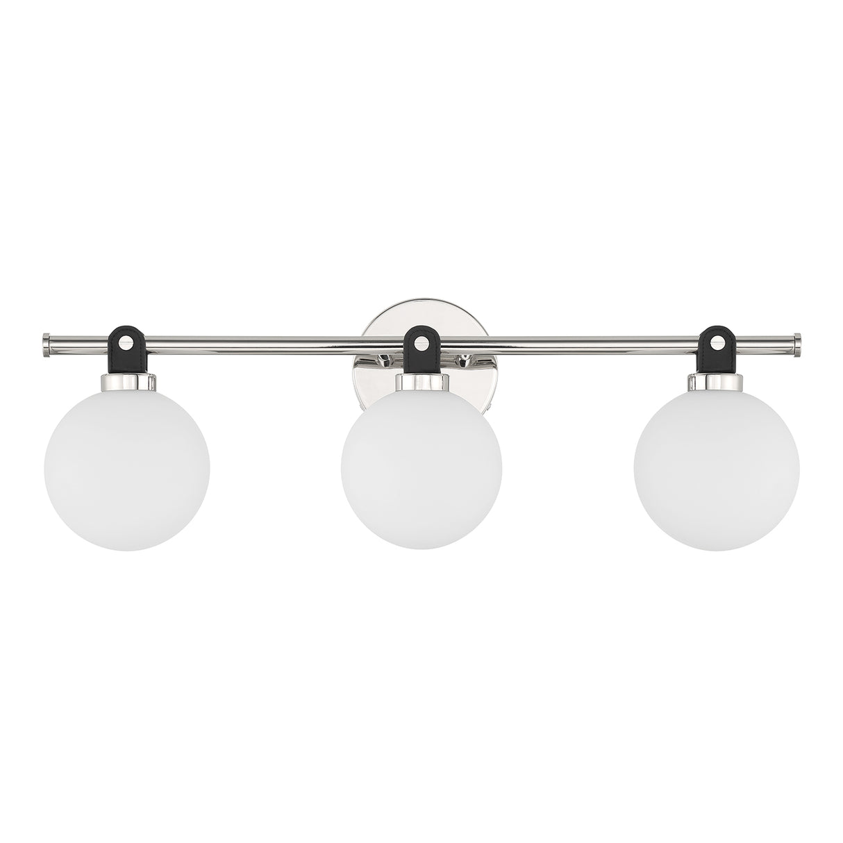 Bryce 3 Globe Vanity, Polished Nickel