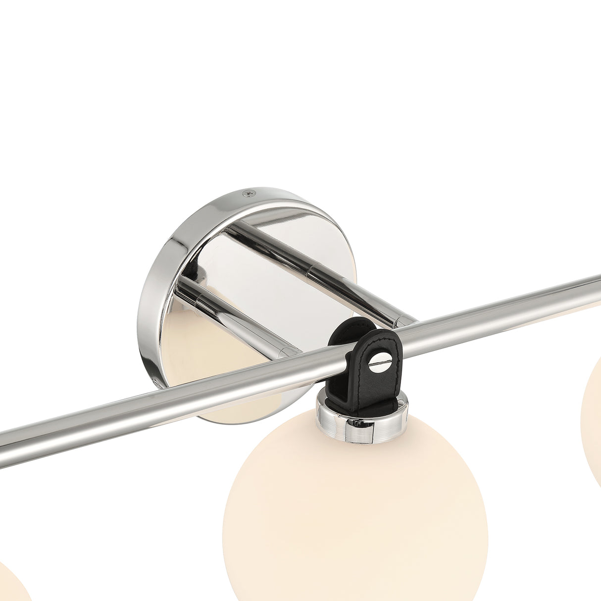 Bryce 3 Globe Vanity, Polished Nickel