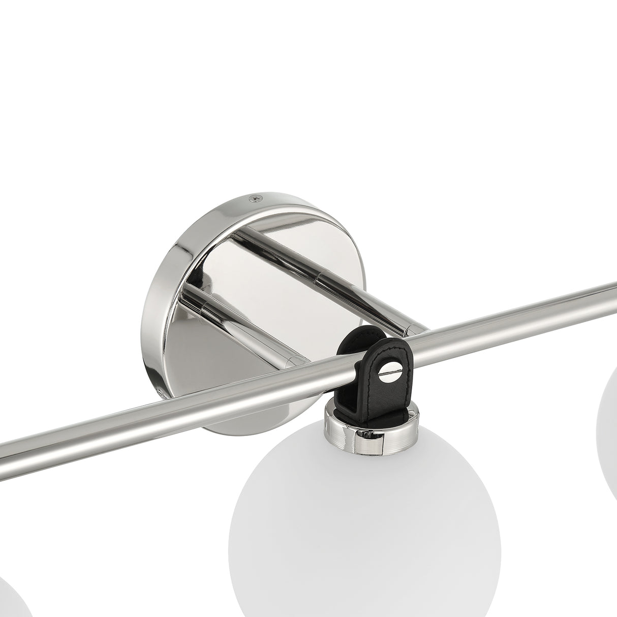 Bryce 3 Globe Vanity, Polished Nickel