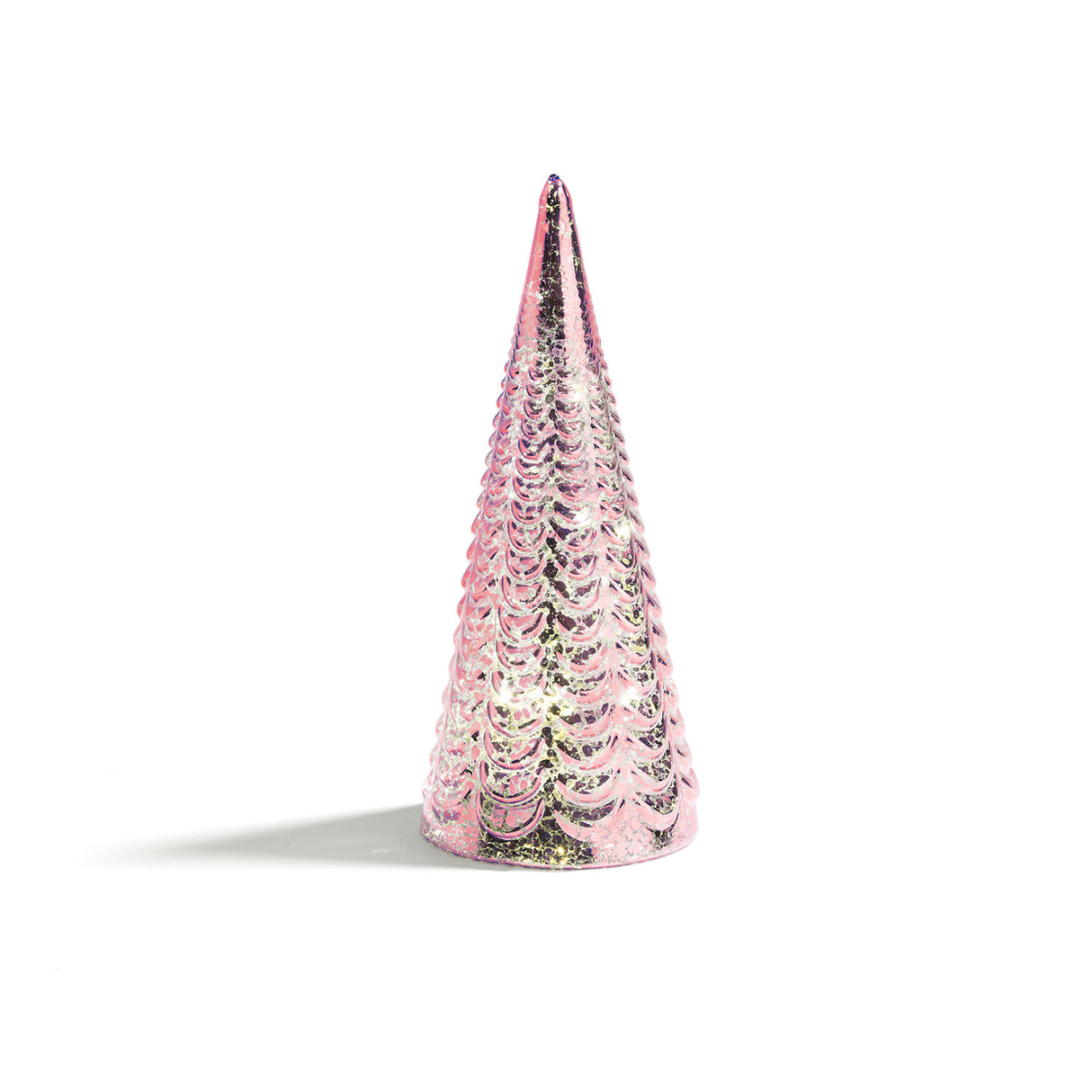 Juniper Glass Trees, Pink, Set of 3