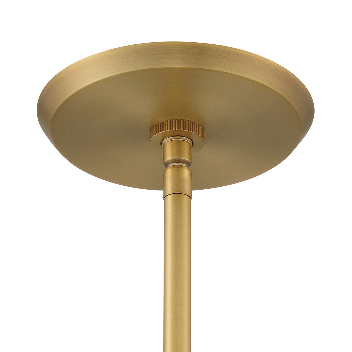 Farrah Large Jute Pendant 19", Natural and Aged Brass
