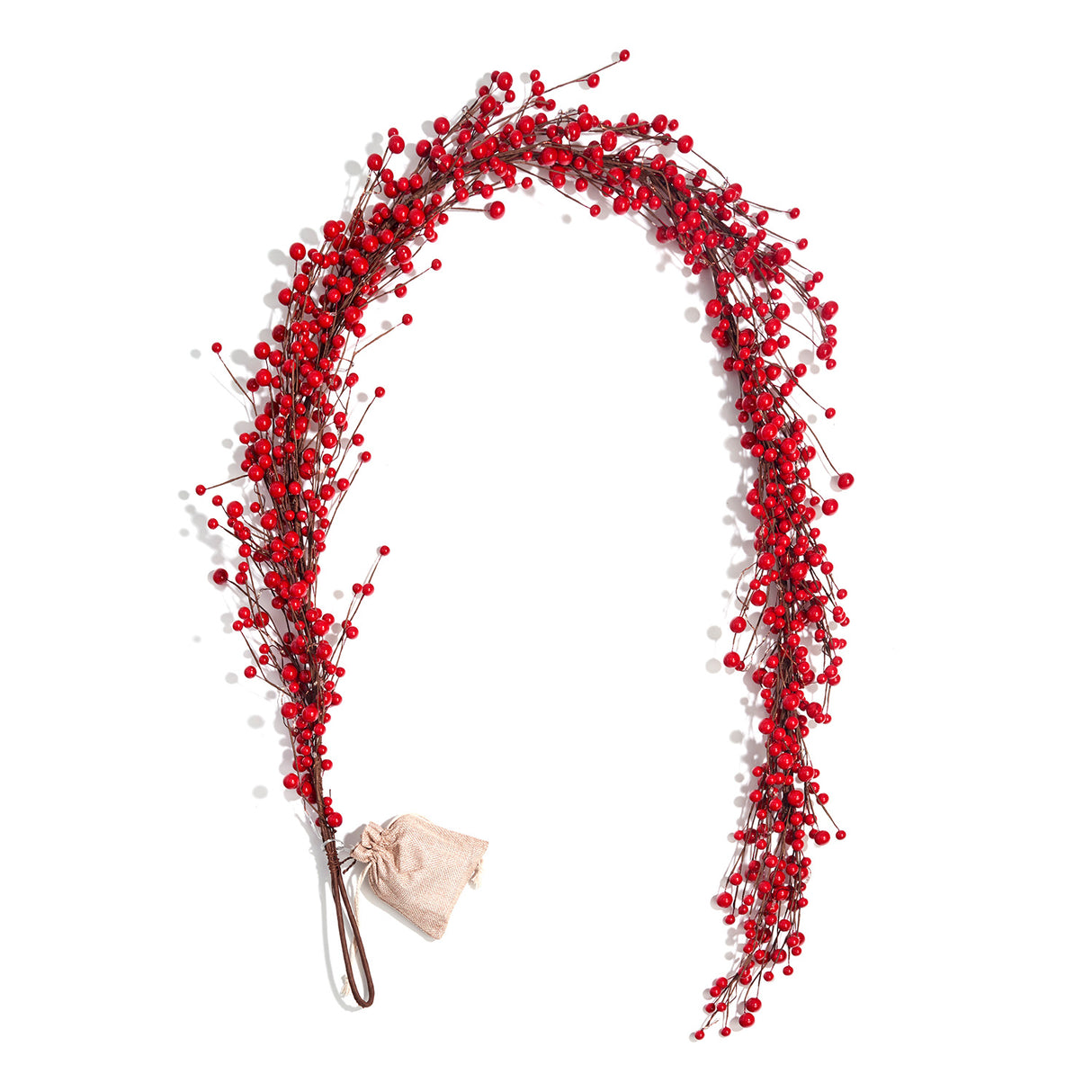Royale Red Berry Garland with 100 LEDs