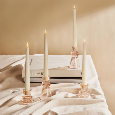 Infinity Wick Ivory 9" Taper Candles, Set of 4