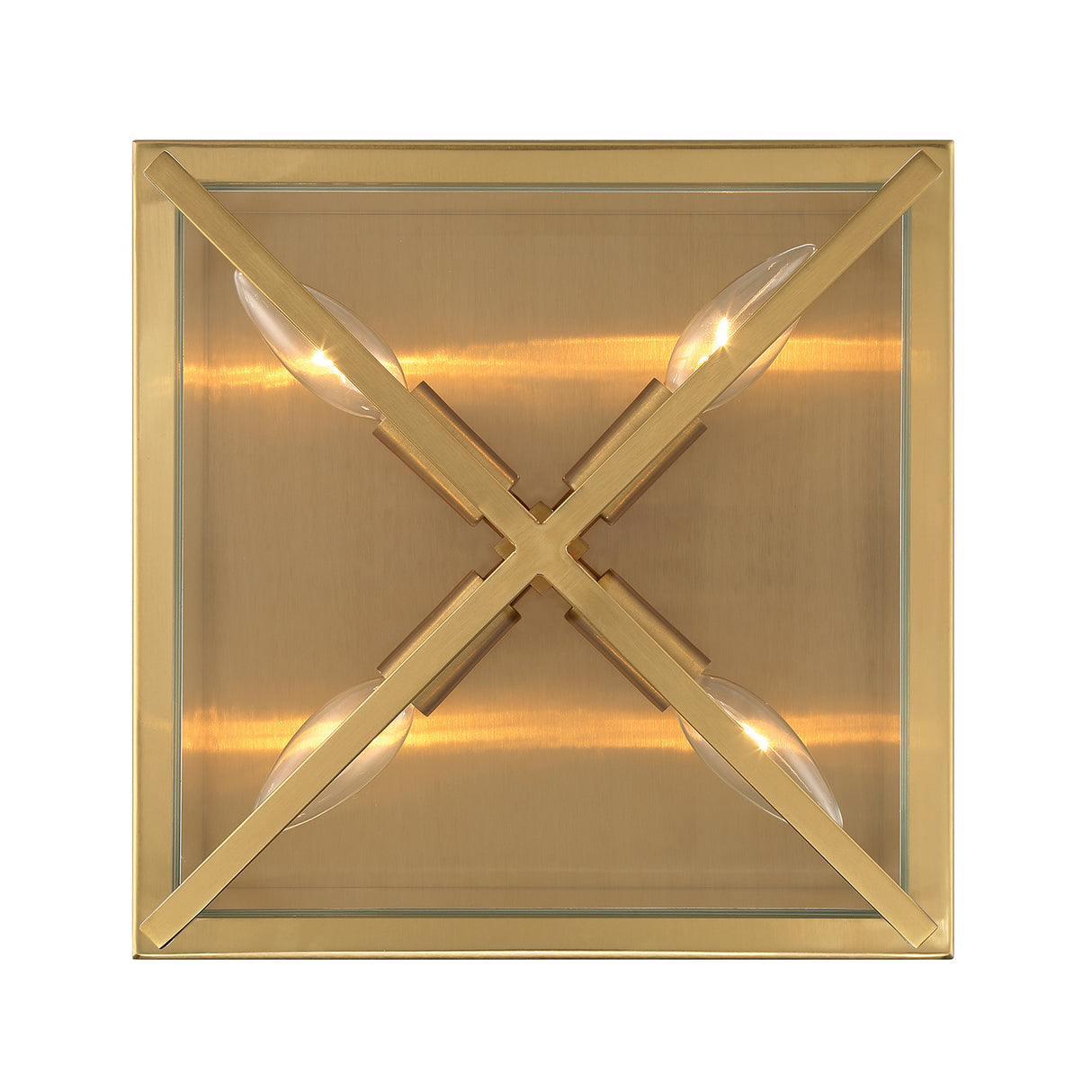 Miles Indoor/Outdoor Flush Mount 12", Satin Brass
