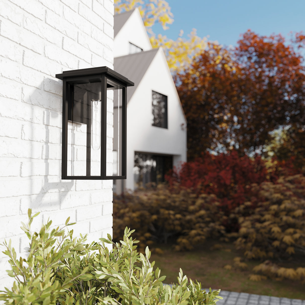 Colin Outdoor Wall Light, Small 13.5" Black
