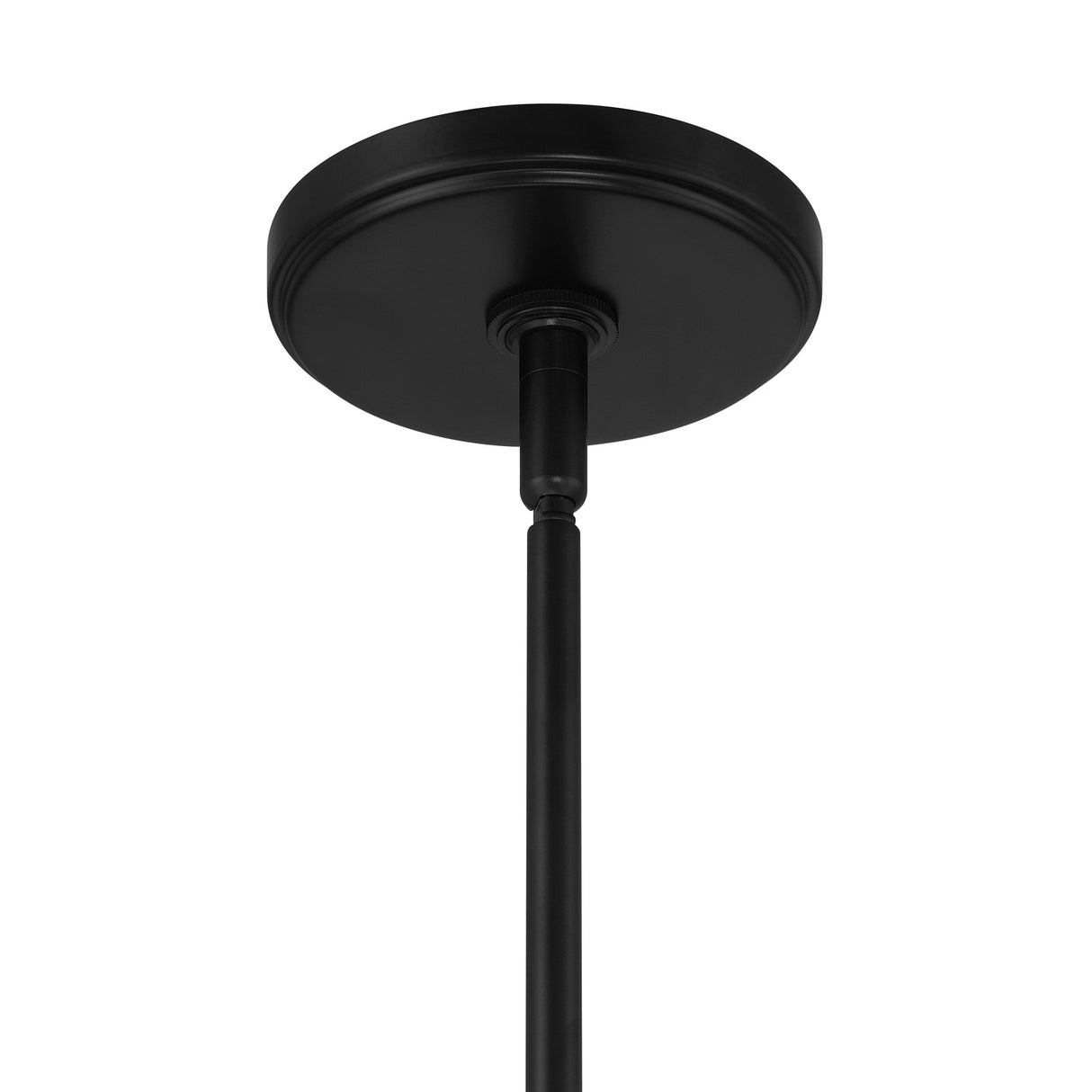 Noa 4 Light Pendant 13", Matte Black with Aged Brass