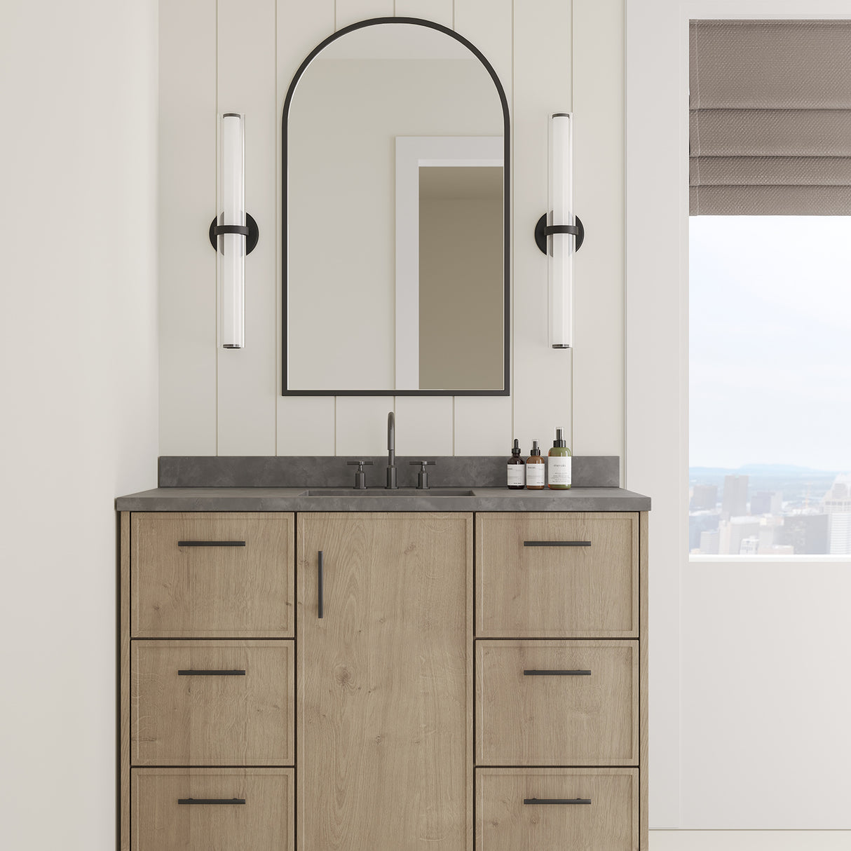 Open Box Ellie LED Vanity Light 24", Matte Black