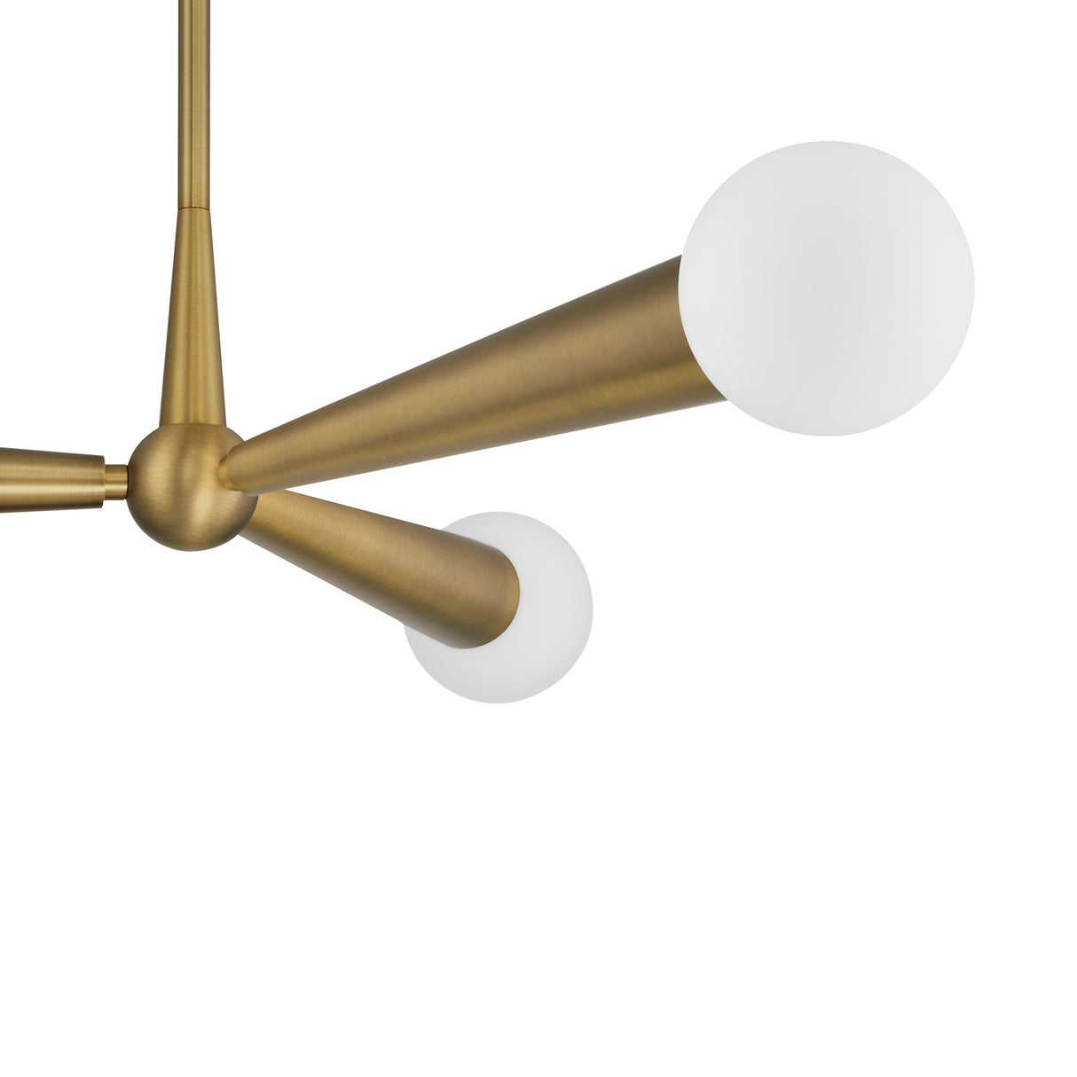 Nova 3 Light Pendant 30", Aged Brass