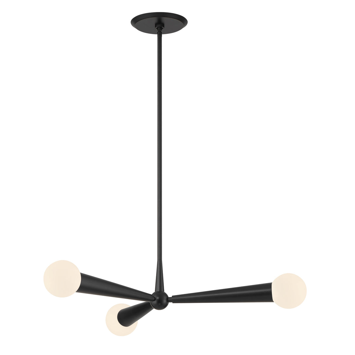 Nova 3 Light Pendant 30", Matte Black