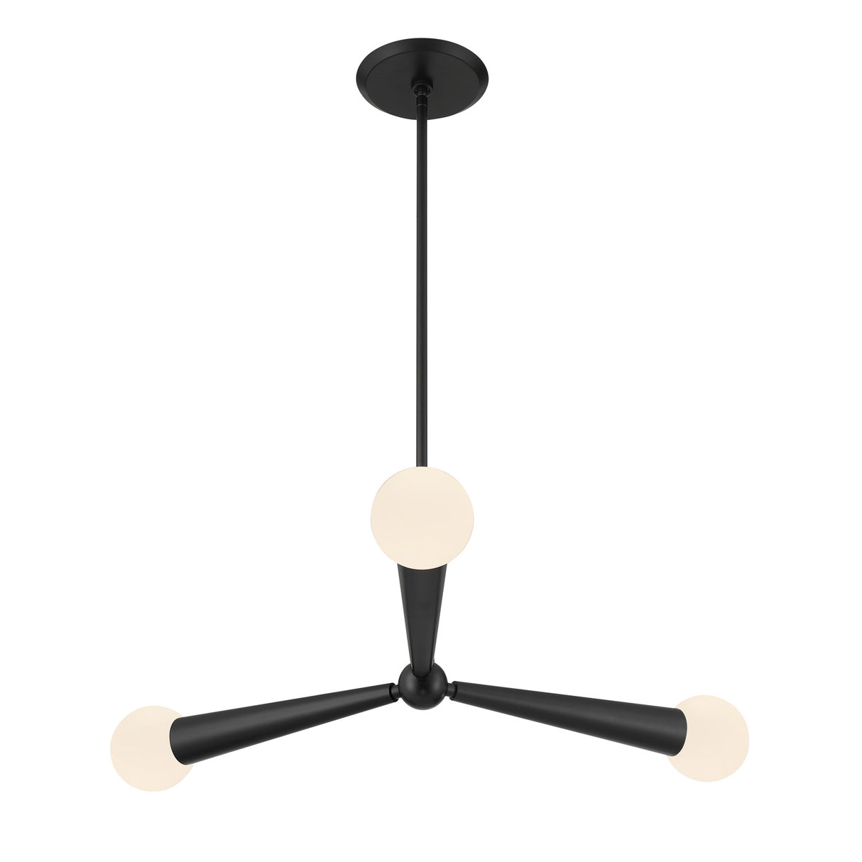 Nova 3 Light Pendant 30", Matte Black