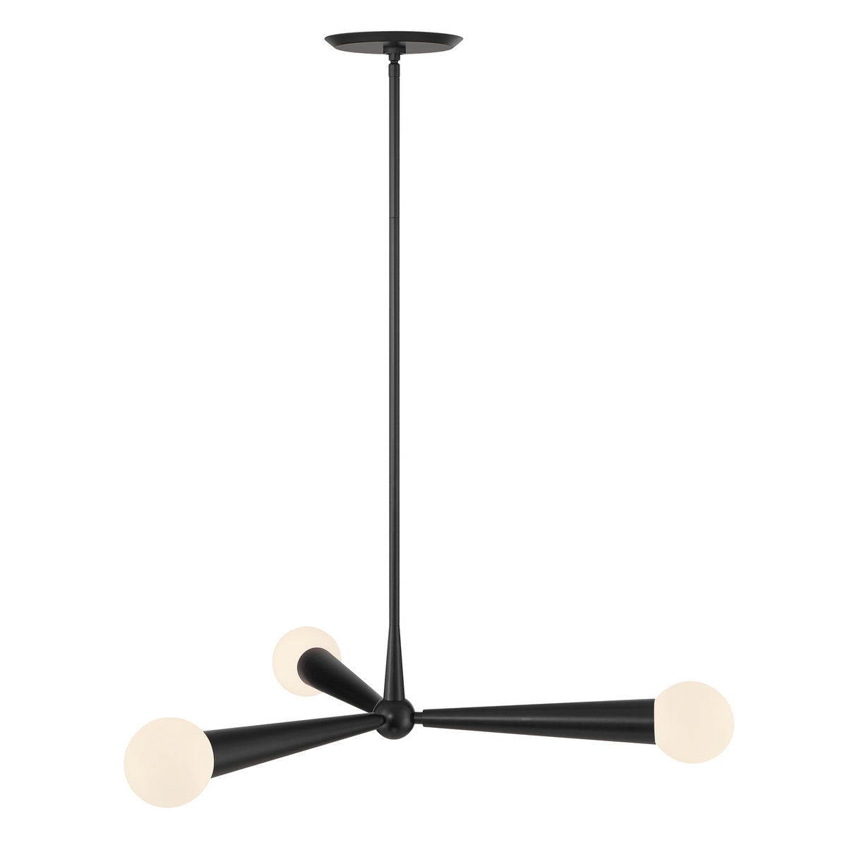 Nova 3 Light Pendant 30", Matte Black