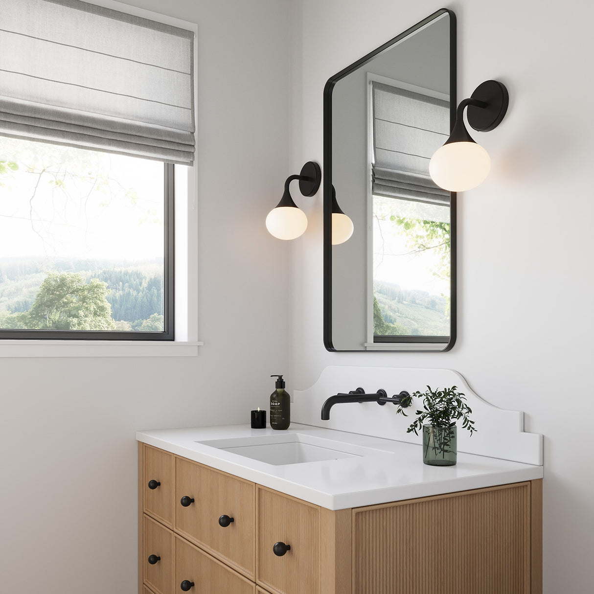 Talia Wall Sconce, Matte Black