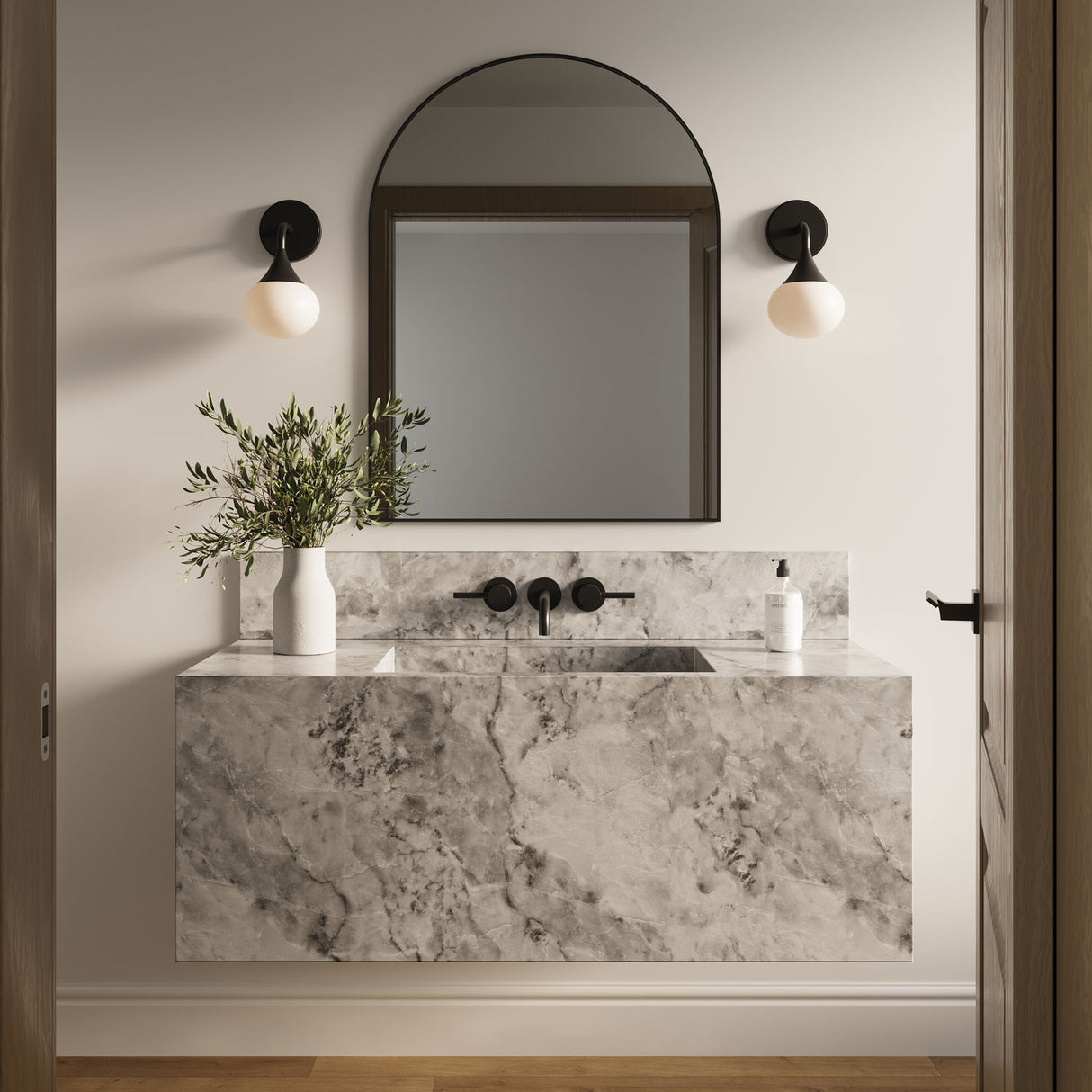 Talia Wall Sconce, Matte Black