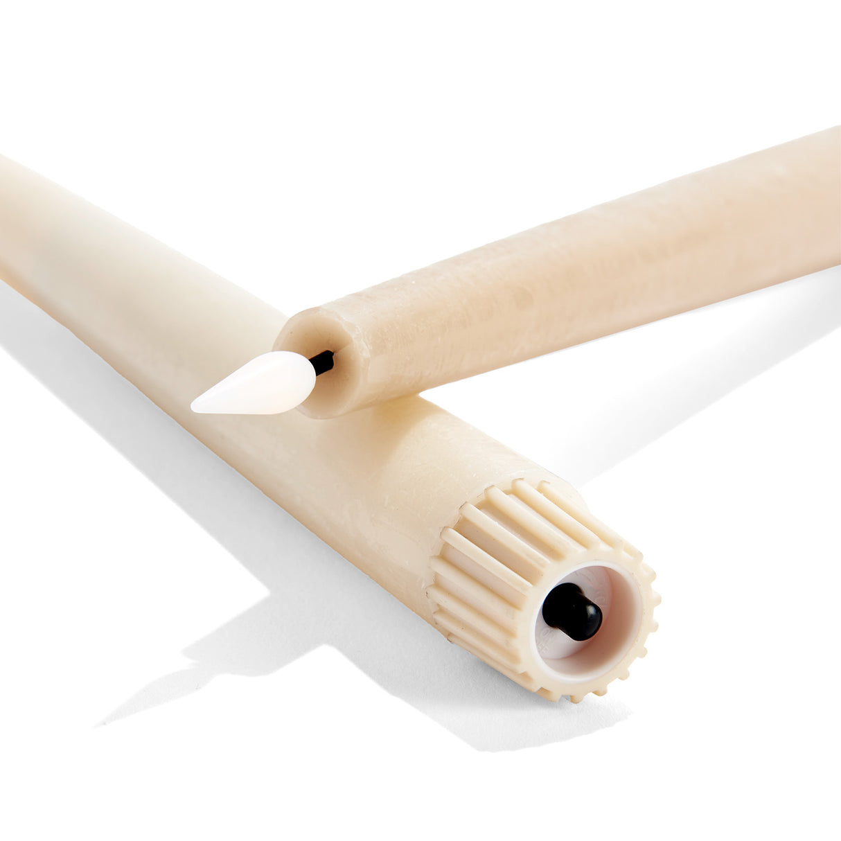 Infinity Wick Gradient Creams, Distressed 9" Taper Candles, Set of 3