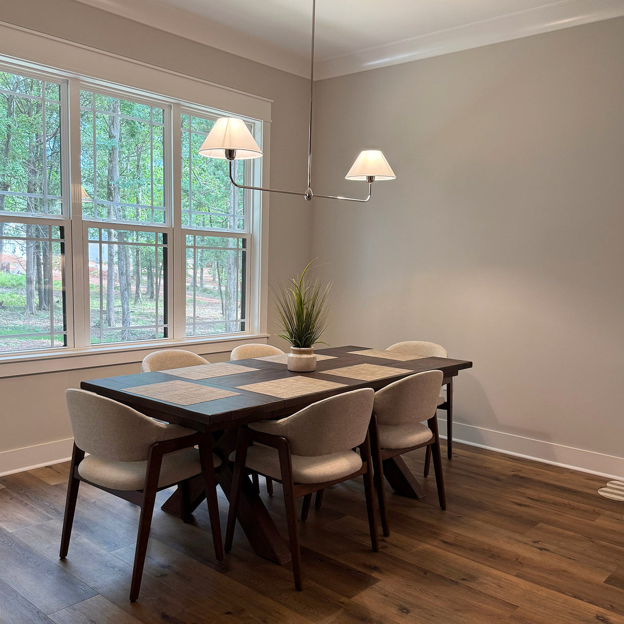 Holden 2 Shade Linear Pendant 57", Polished Nickel