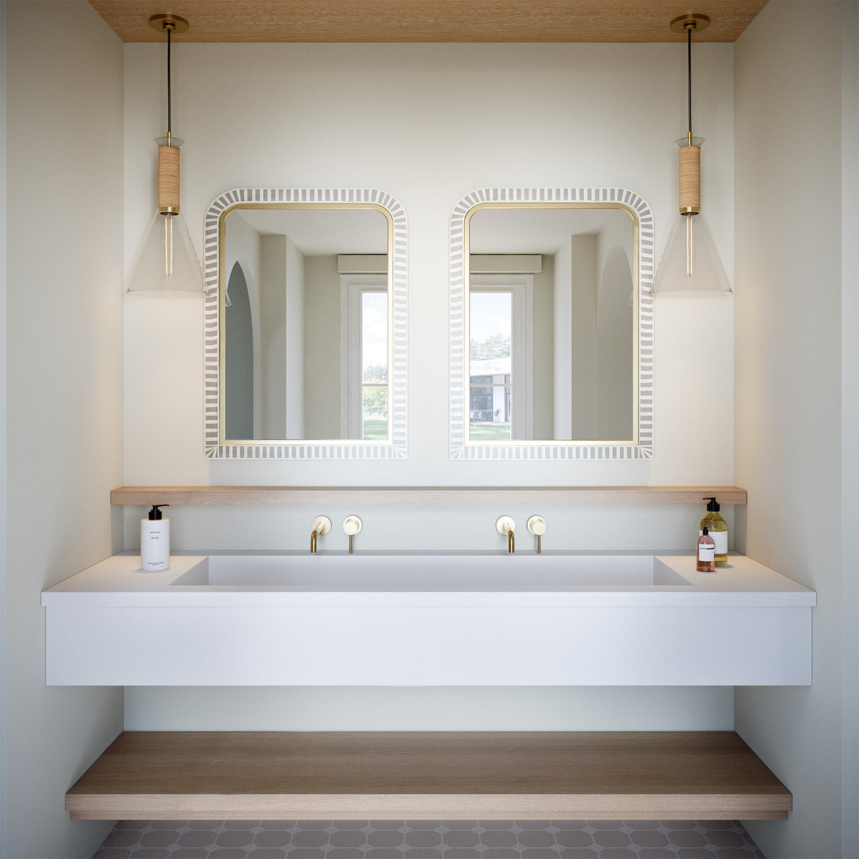 Nora Glass Pendant 11", Small