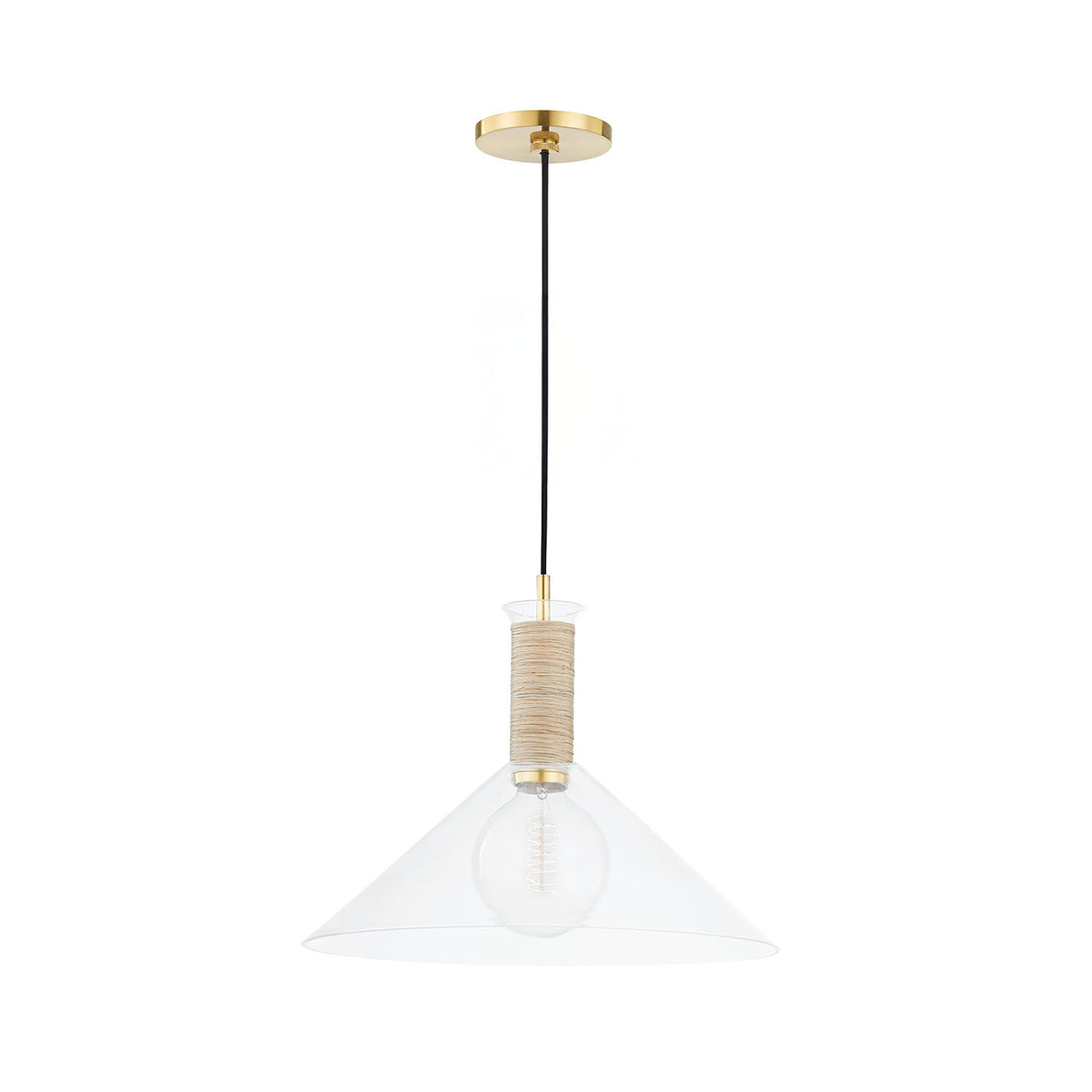 Nora Glass Pendant 16", Medium