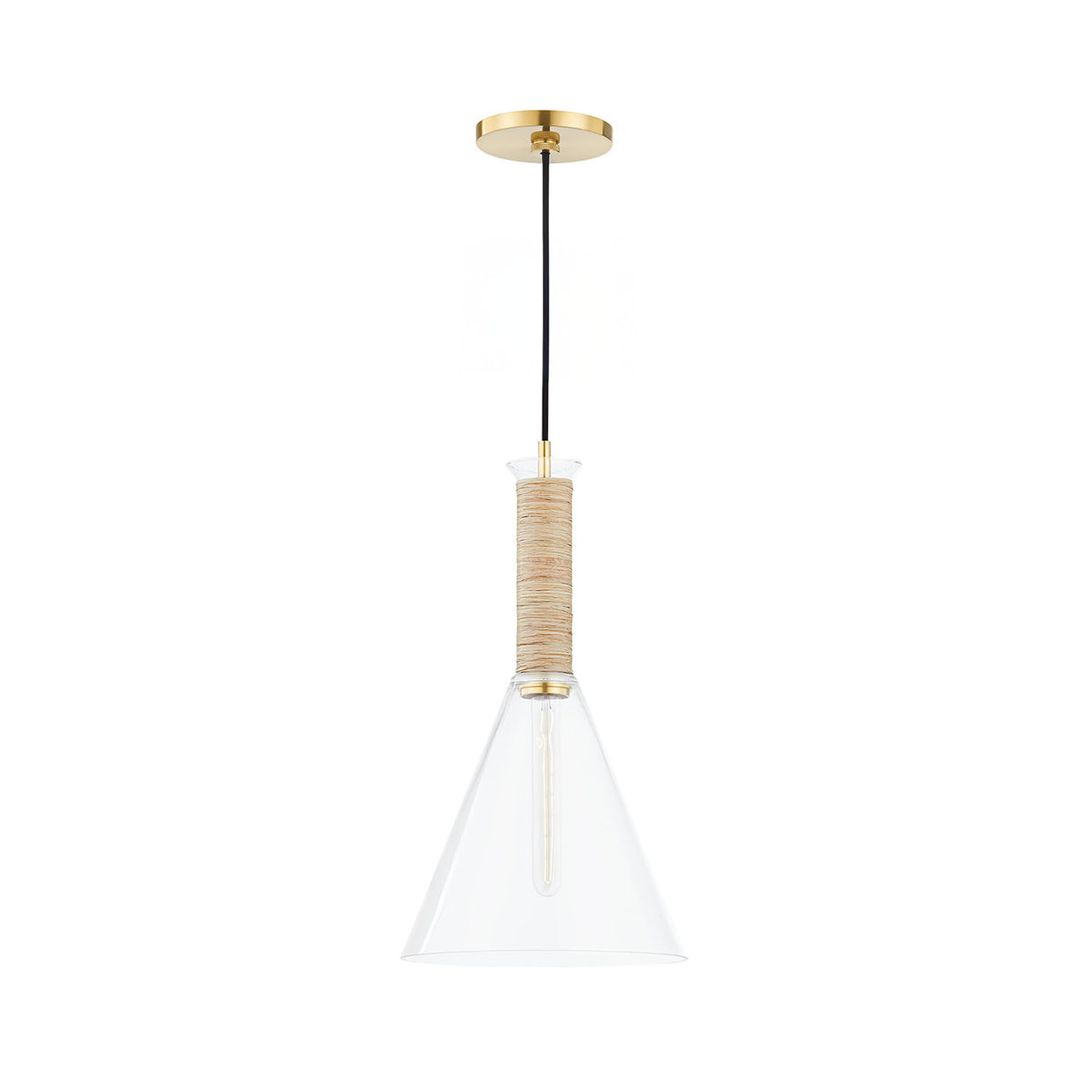 Nora Glass Pendant 11", Small