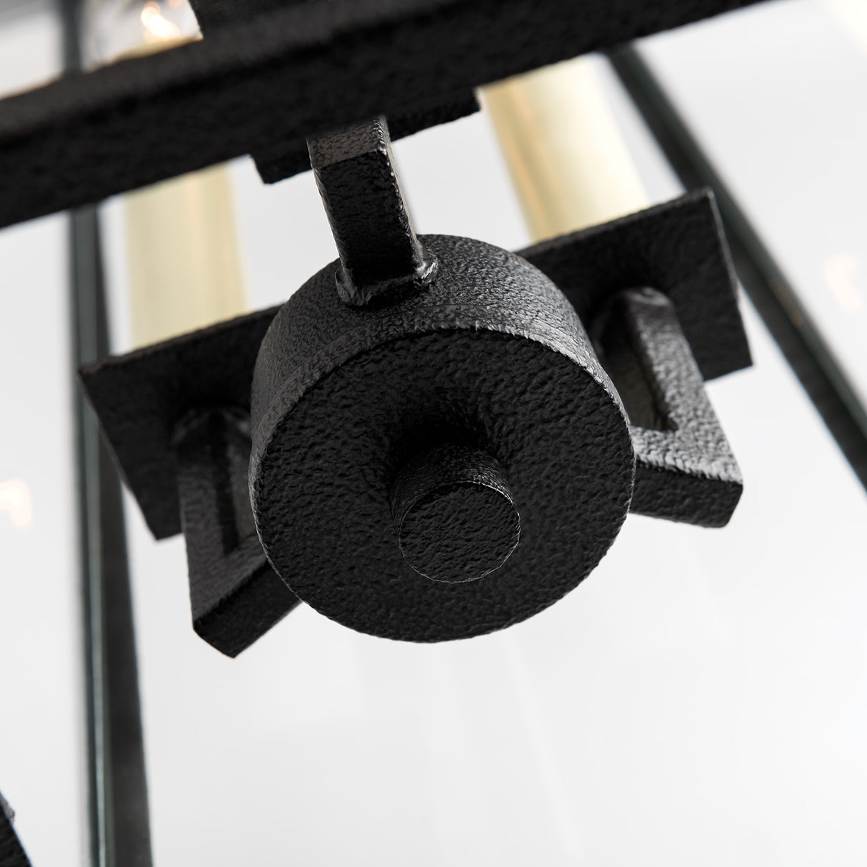 Everett Outdoor Hanging Light, Forged Iron Black