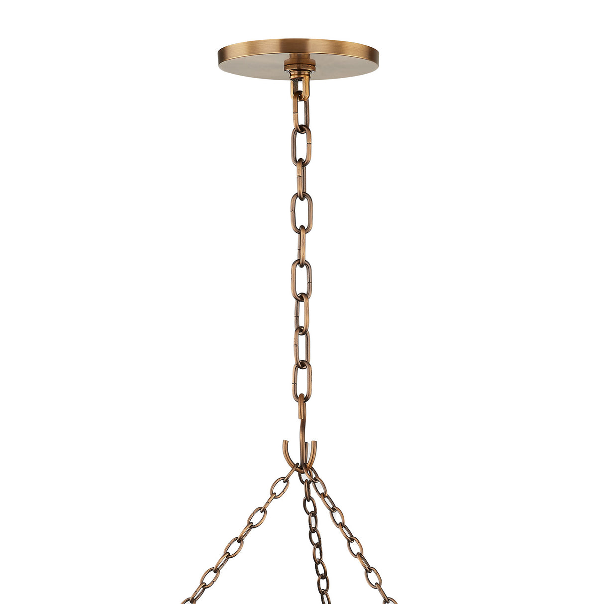 Zane Pendant, Large 23", Graphite and Patina Brass