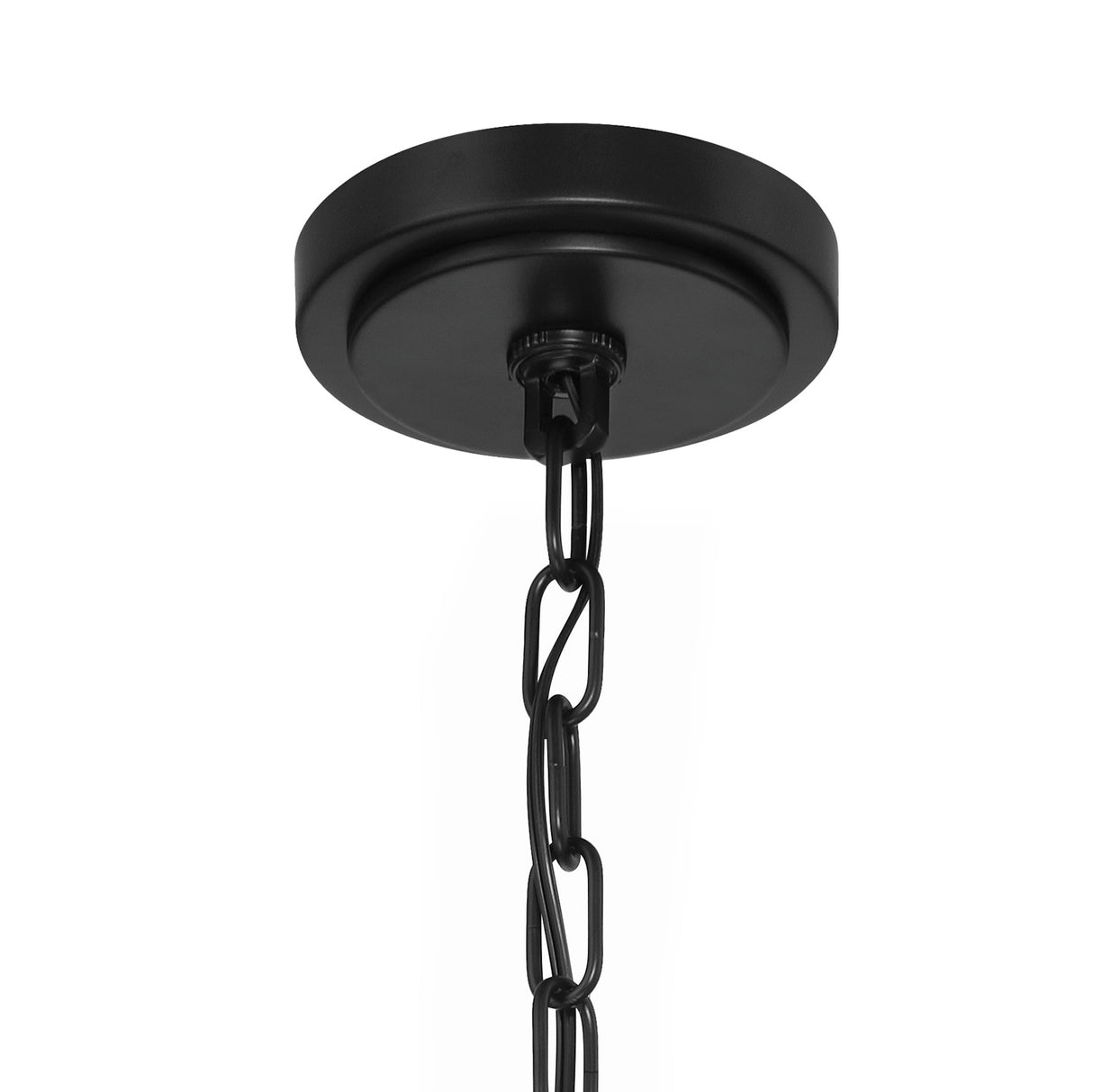 Bowie Medium Metal Pendant 16", Matte Black