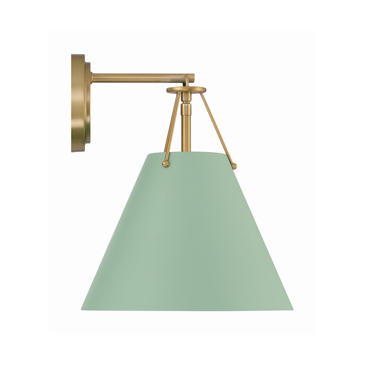 Bowie Wall Sconce, Sage Green and Brass
