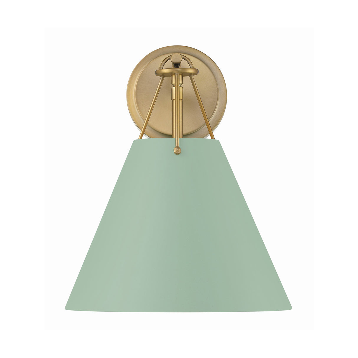 Bowie Wall Sconce, Sage Green and Brass