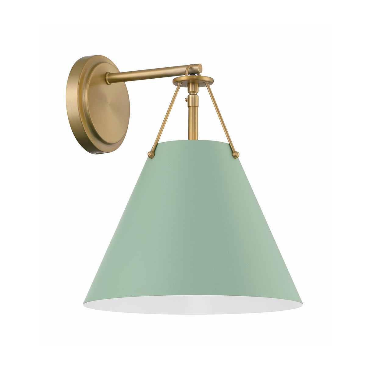 Bowie Wall Sconce, Sage Green and Brass