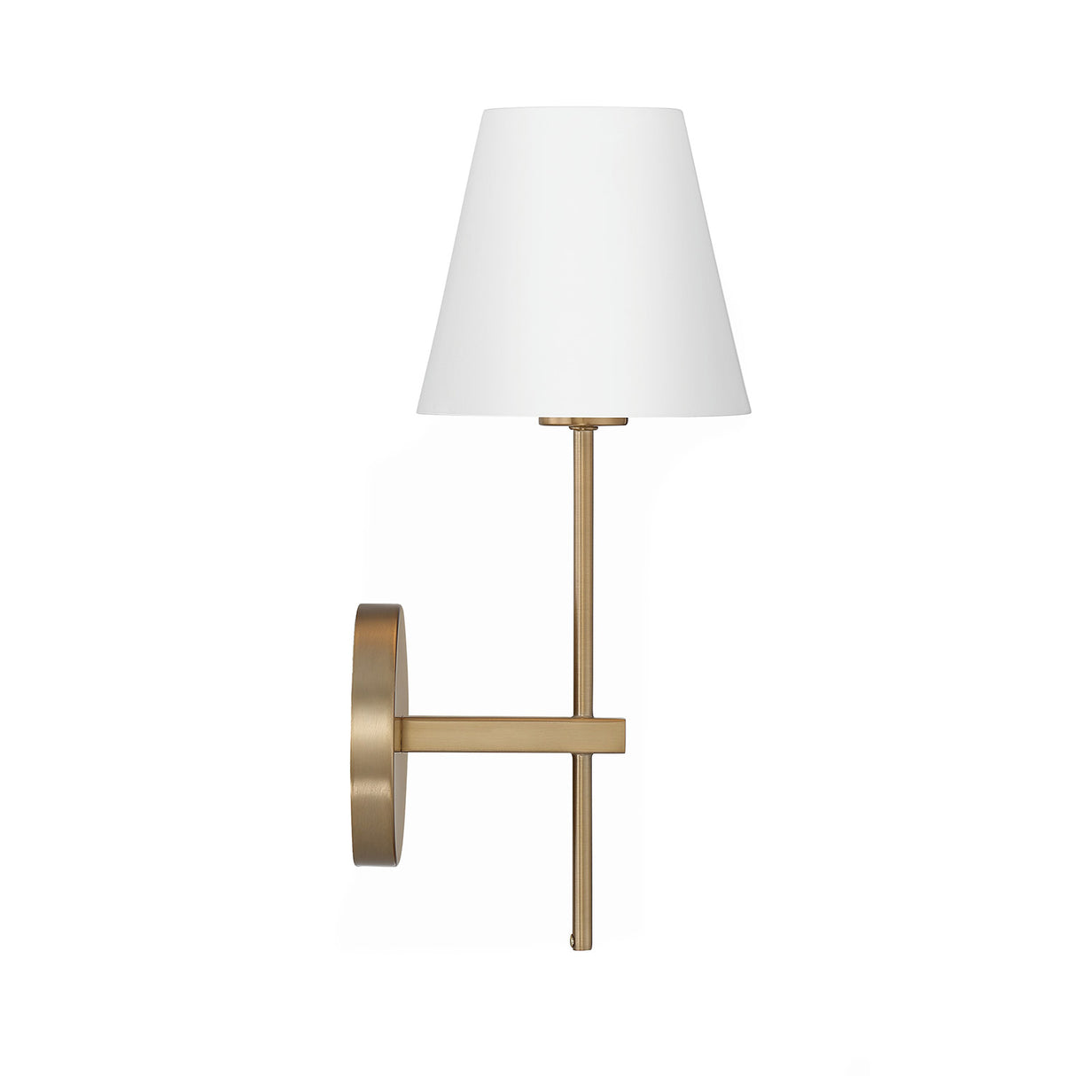 Banks Wall Sconce, White and Brass