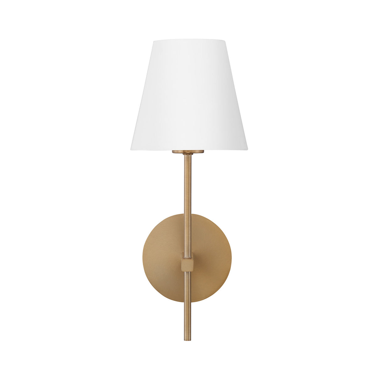 Banks Wall Sconce, White and Brass