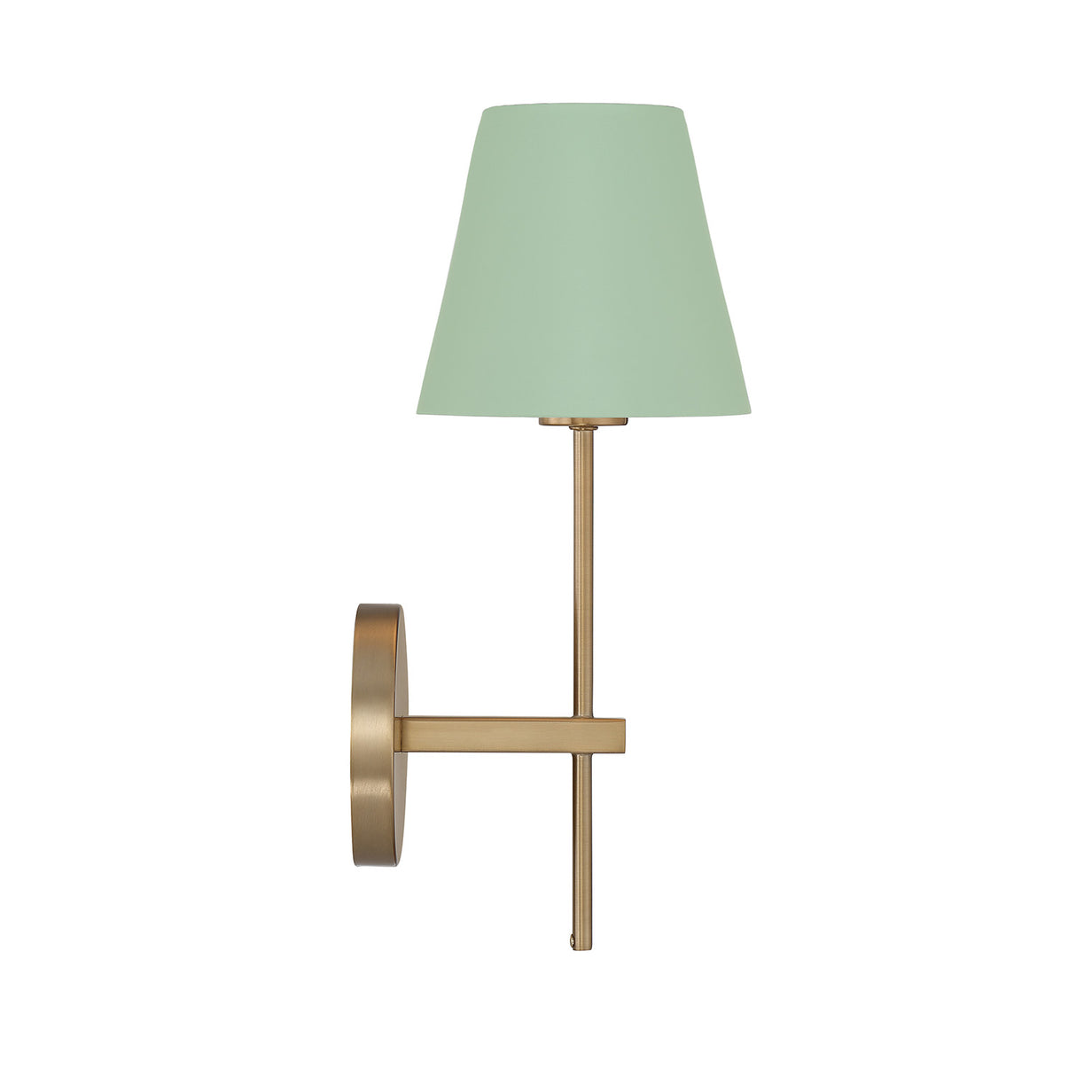Banks Wall Sconce, Sage Green and Brass