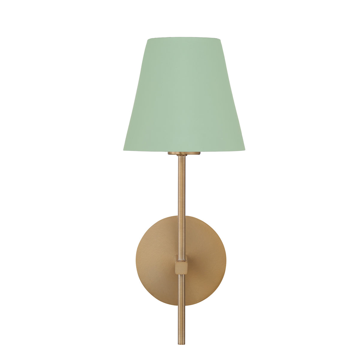 Banks Wall Sconce, Sage Green and Brass