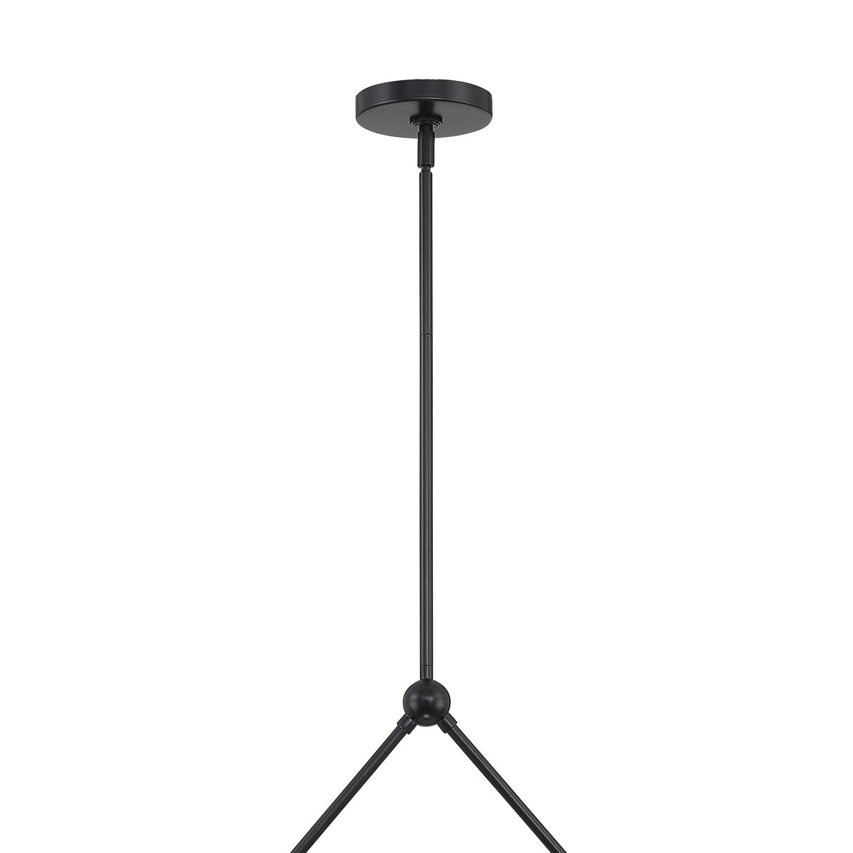 Banks 2 Shade Linear Pendant 42", Matte Black