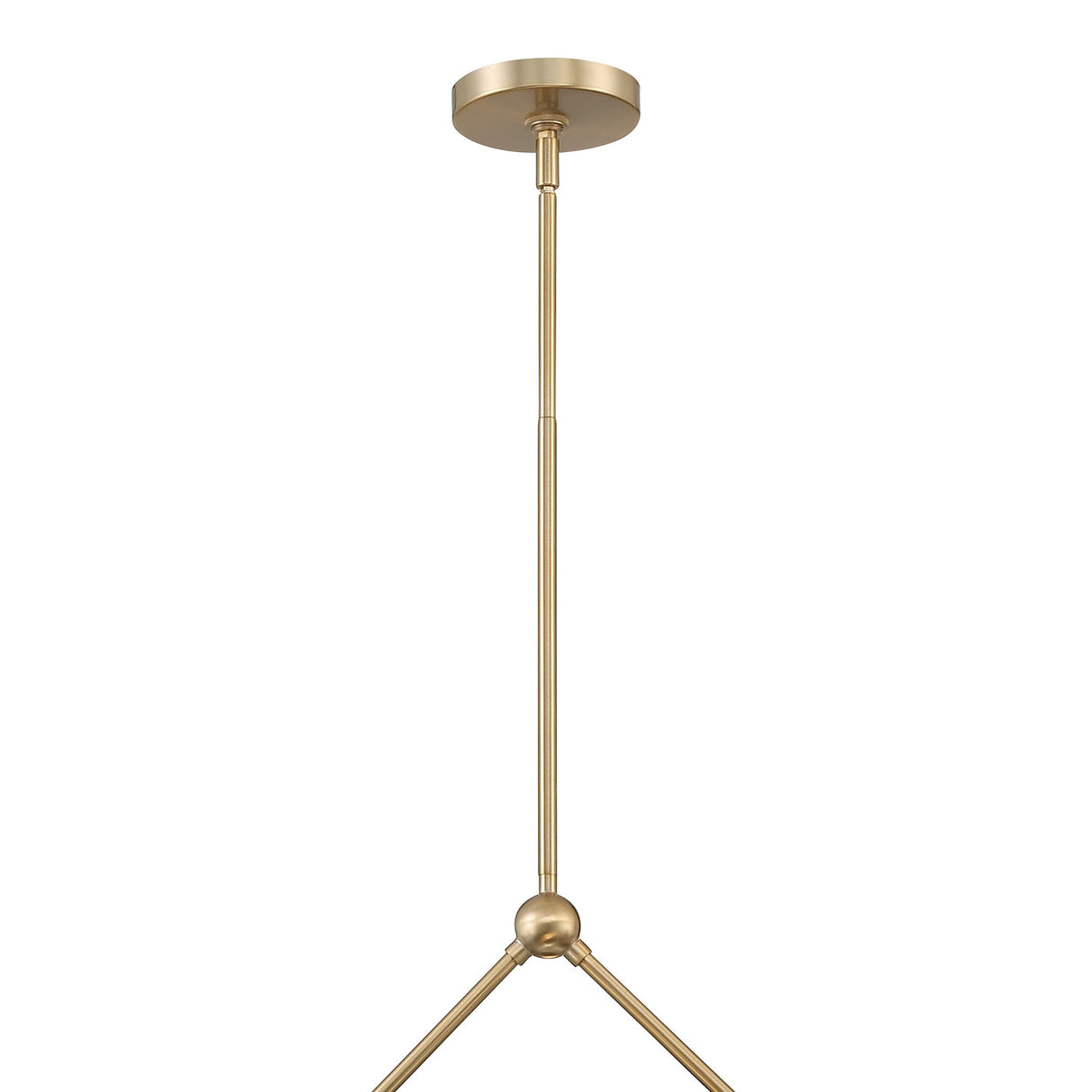 Banks 2 Shade Linear Pendant 42", Matte Black and Brass