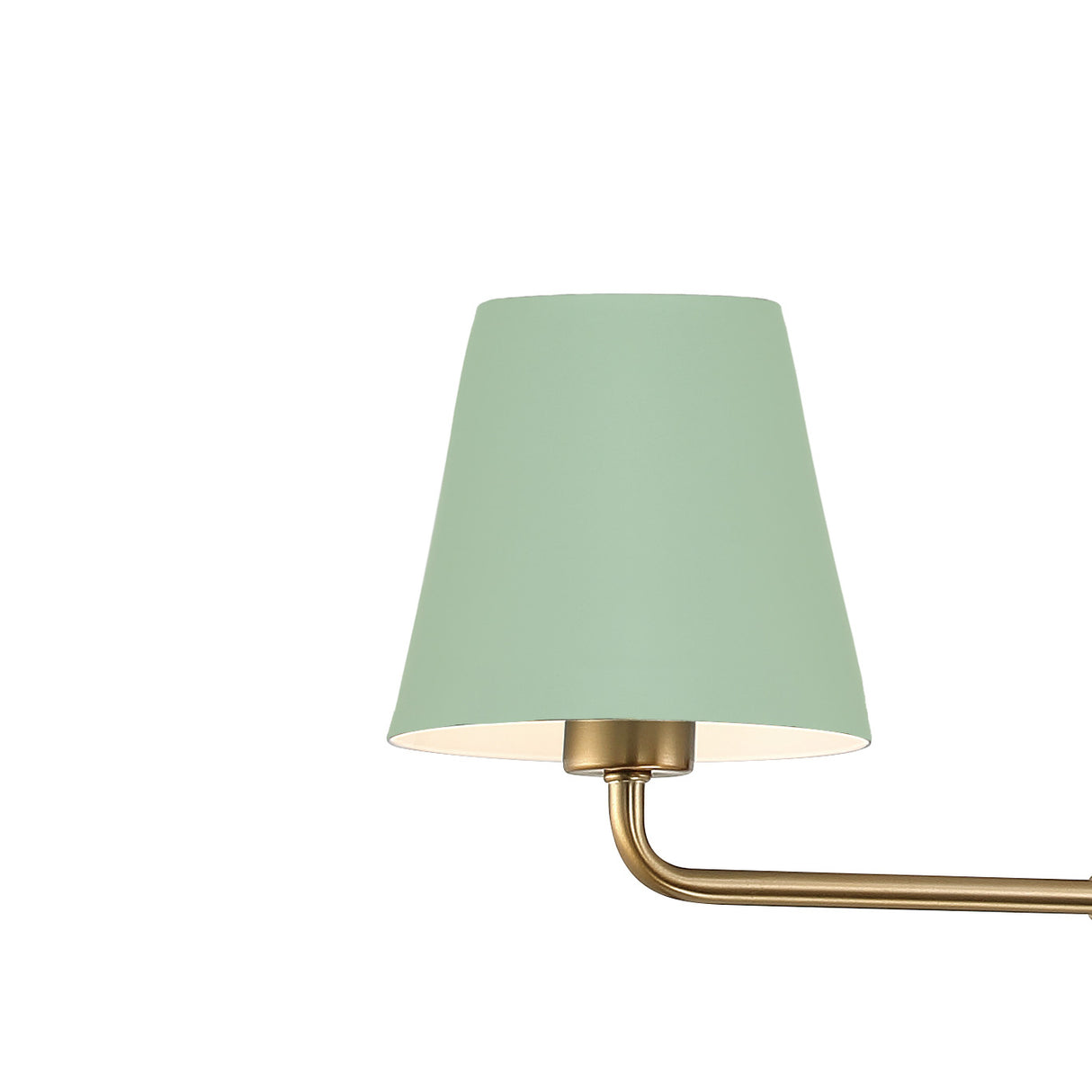 Banks 2 Shade Linear Pendant 42", Sage Green and Brass